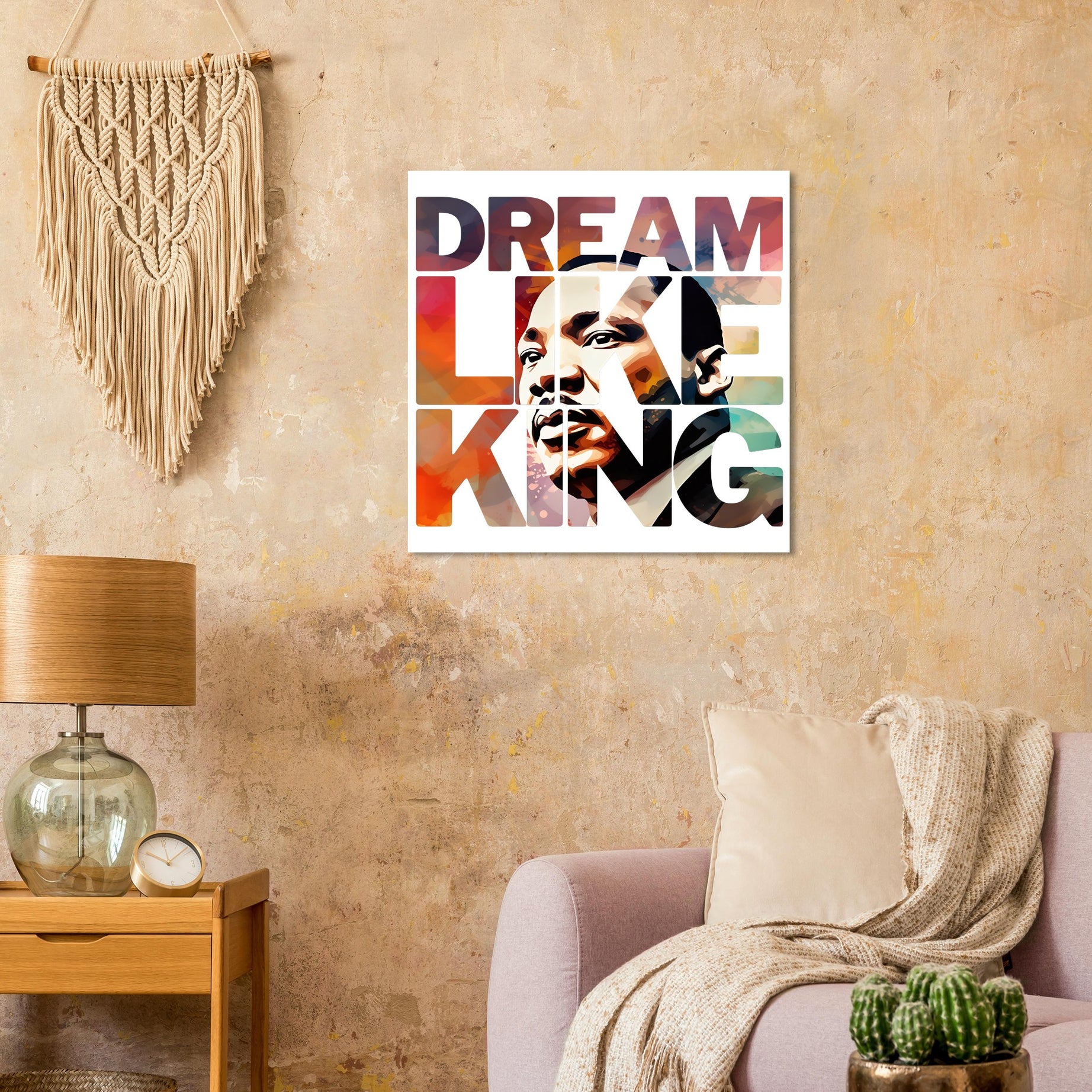 Dream Like King - Black History Premium Wooden Poster - Prideful Roots