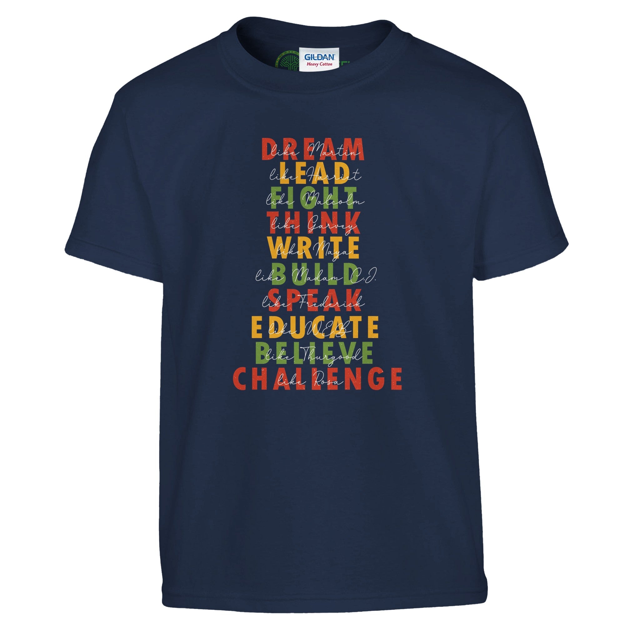 Great African American Leaders Black History Month T-shirt For Kids - Prideful Roots