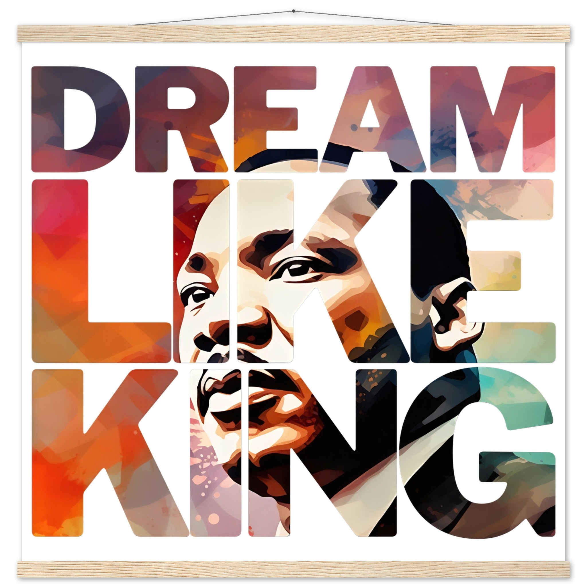 Dream Like King | Black History Wall Art – Framed, Unframed, or Magnetic Hanger - Prideful Roots
