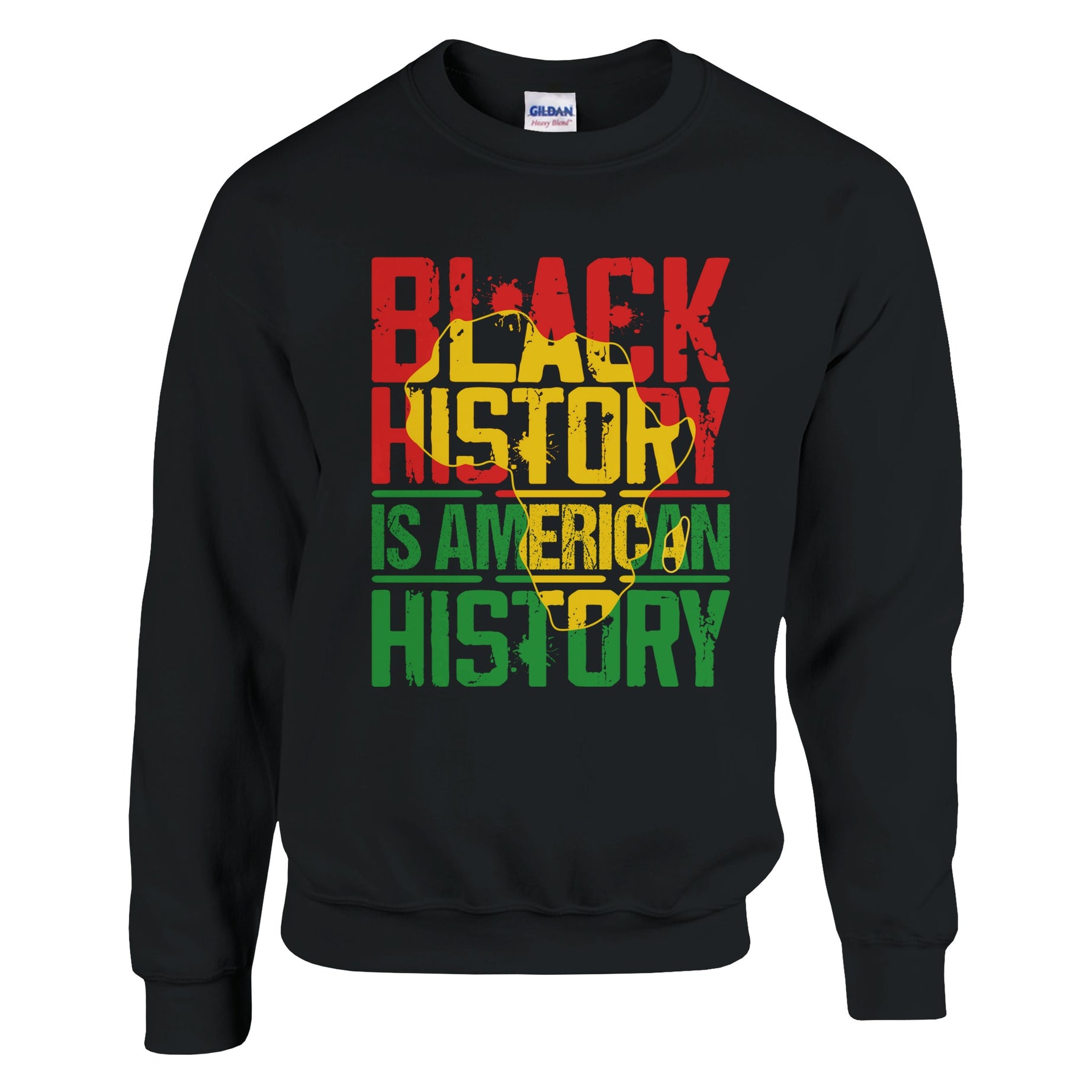 Black History is American History Africa Map Sweatshirt For Men & Women - Prideful Roots