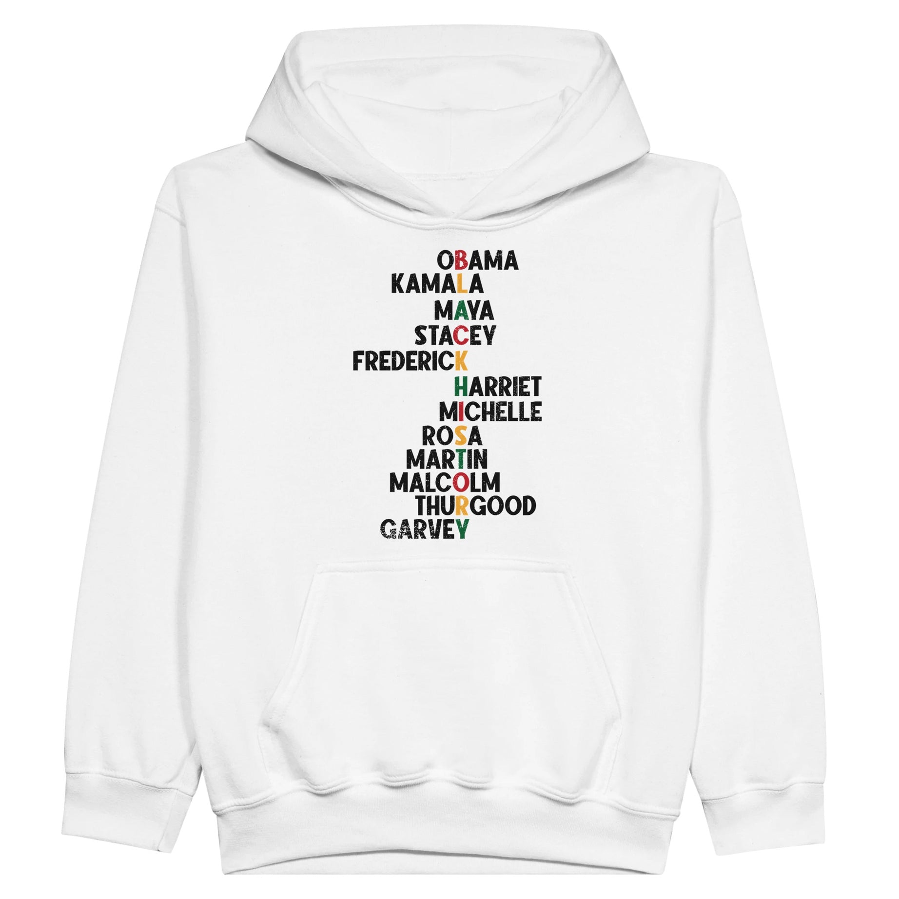 Black History Icons - Obama Kamala Maya Stacey Hoodie For Kids - Prideful Roots