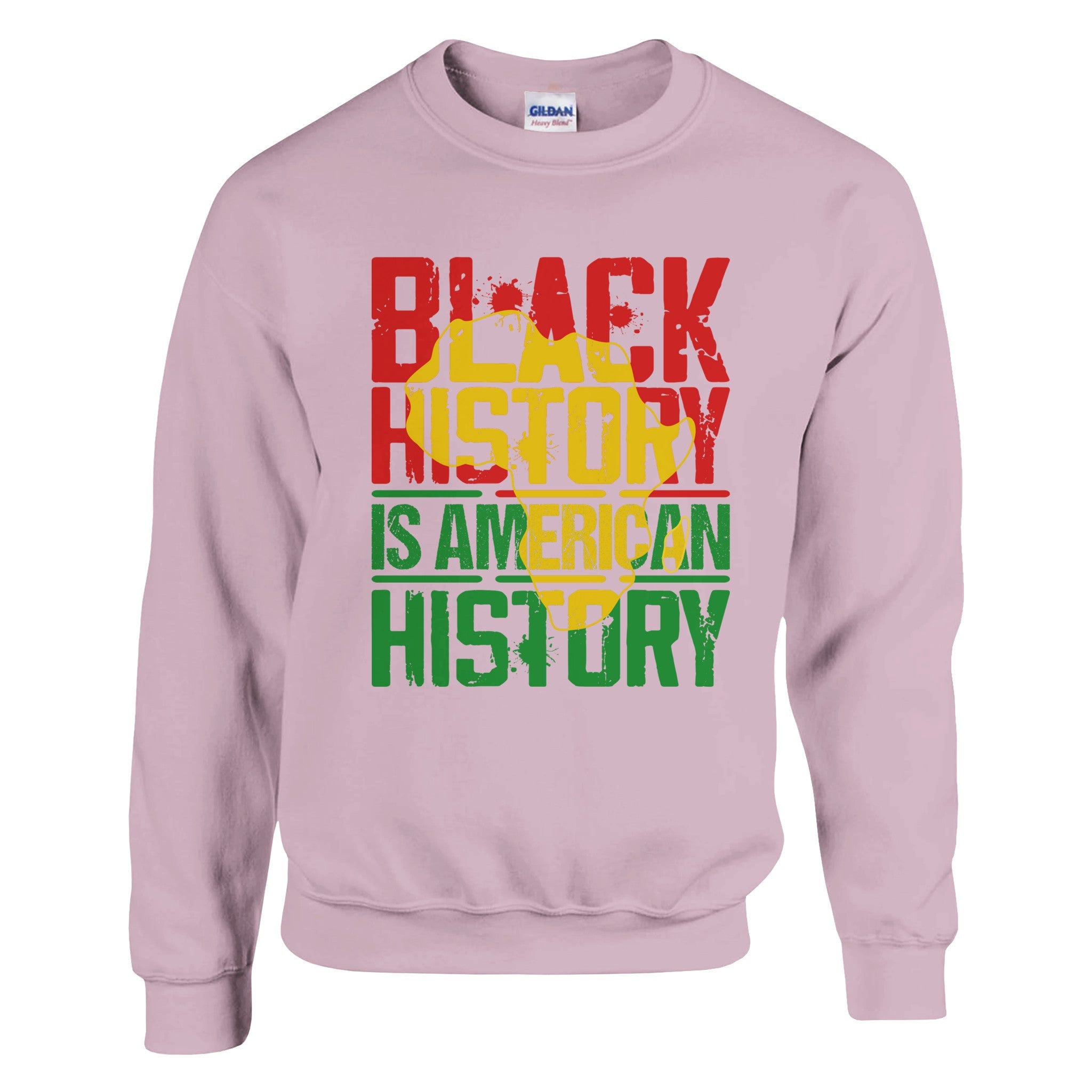 Black History is American History Africa Map Sweatshirt For Men & Women - Prideful Roots