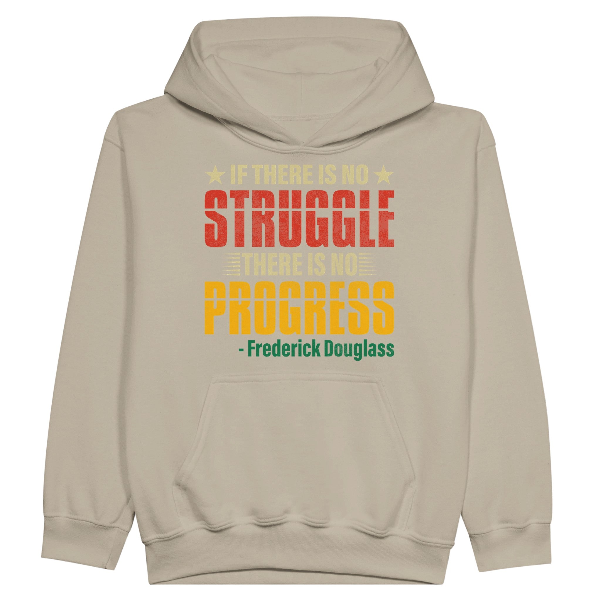 No Struggle No Progress Frederick Douglass Hoodie For Kids - Prideful Roots