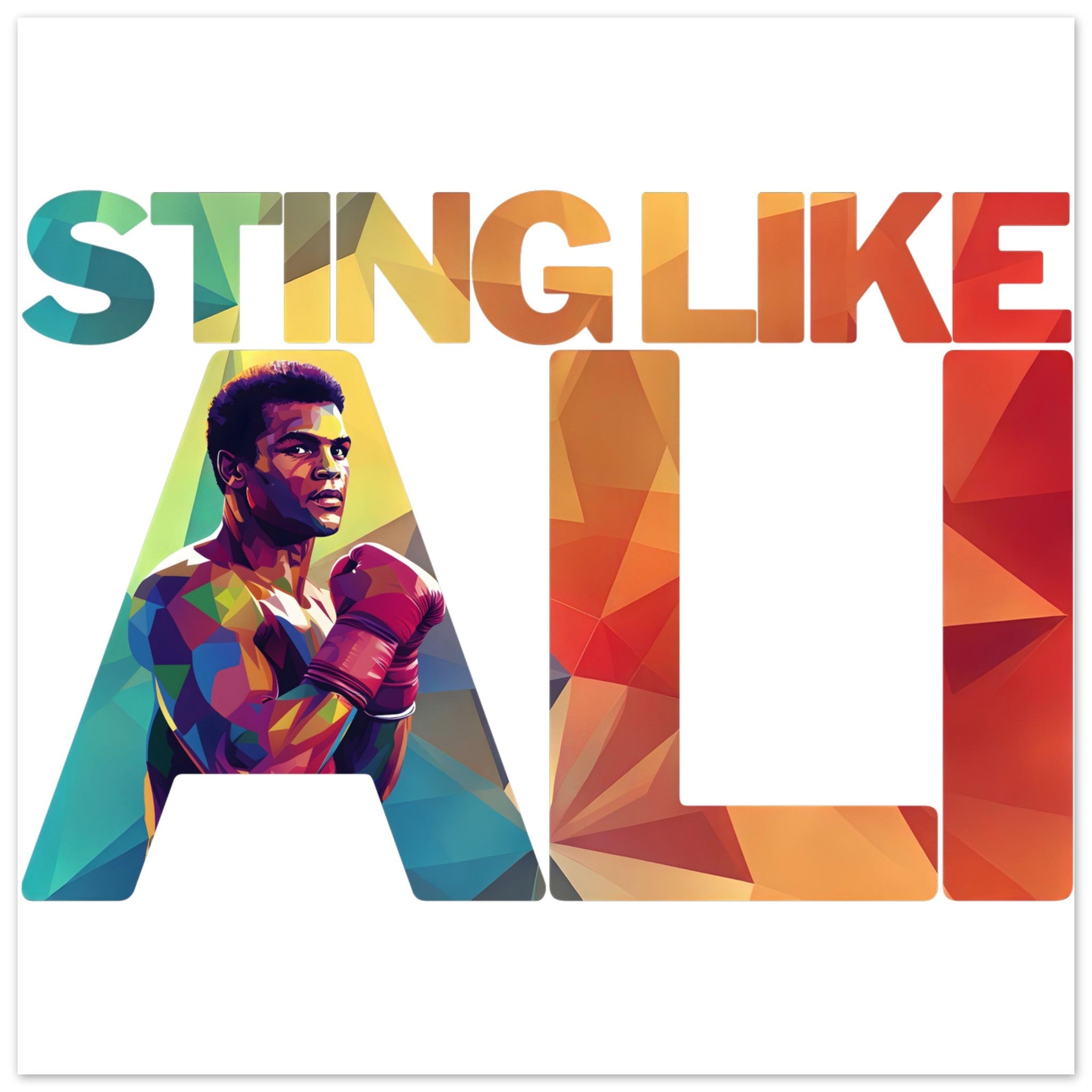 Sting Like Ali | Black History Wall Art – Framed, Unframed, or Magnetic Hanger - Prideful Roots