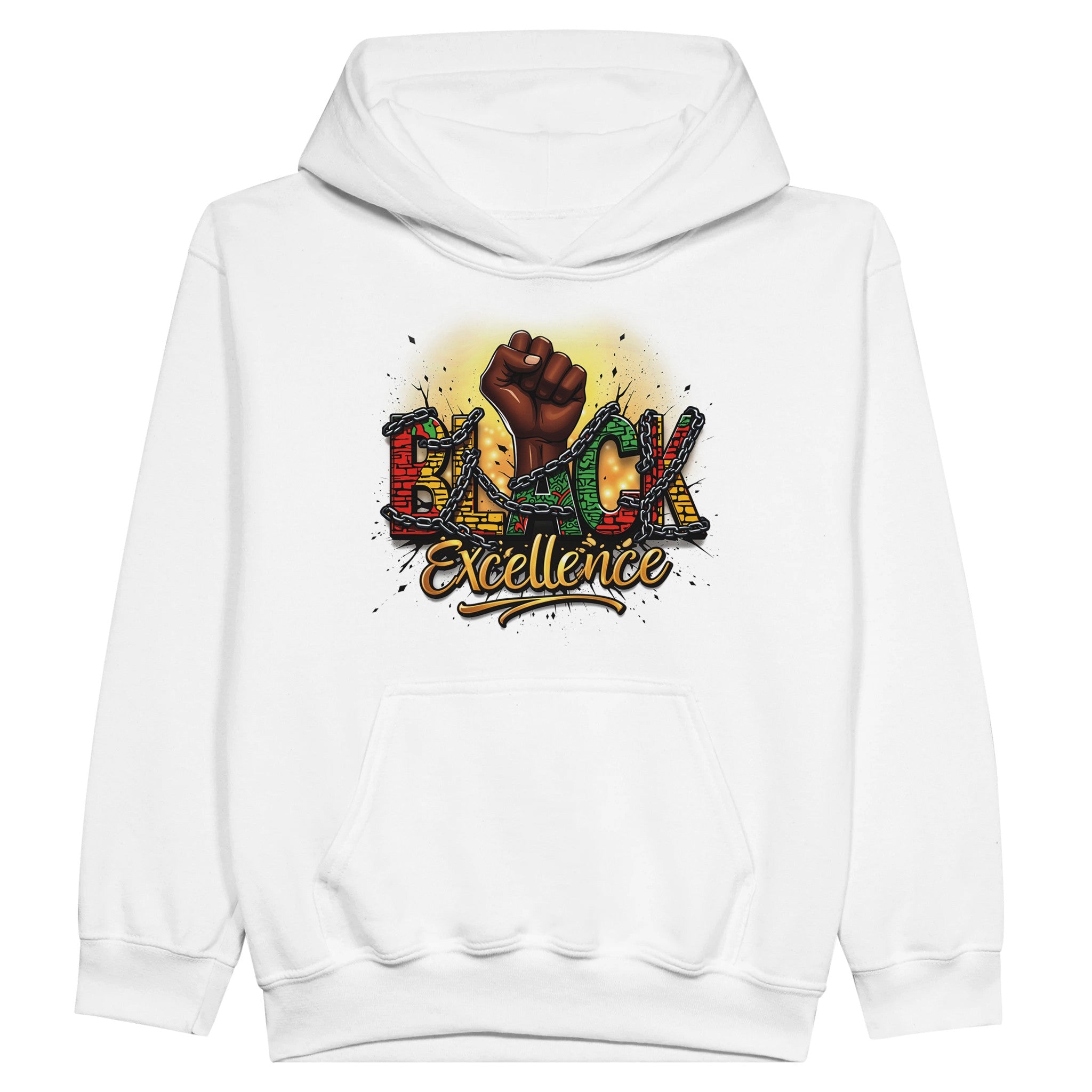 Black Excellence: Breaking Chains | Black History Month Hoodie For Kids - Prideful Roots