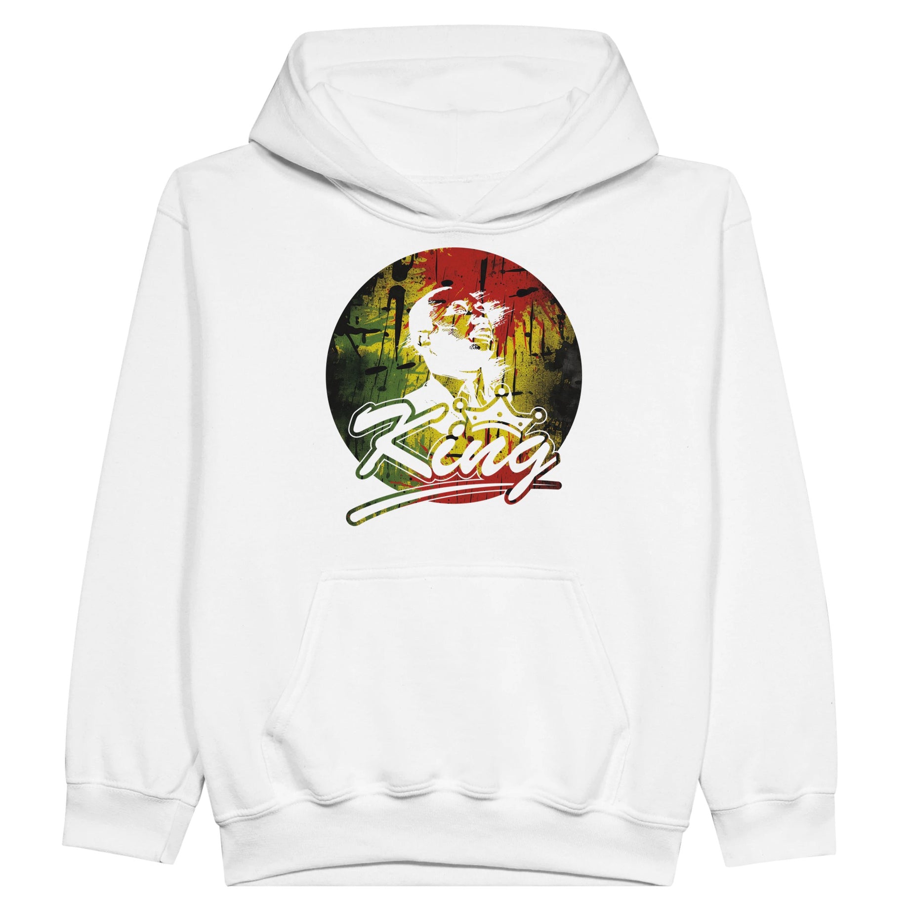 King Legacy Bold Rasta | Black History Icon Hoodie For Kids - Prideful Roots