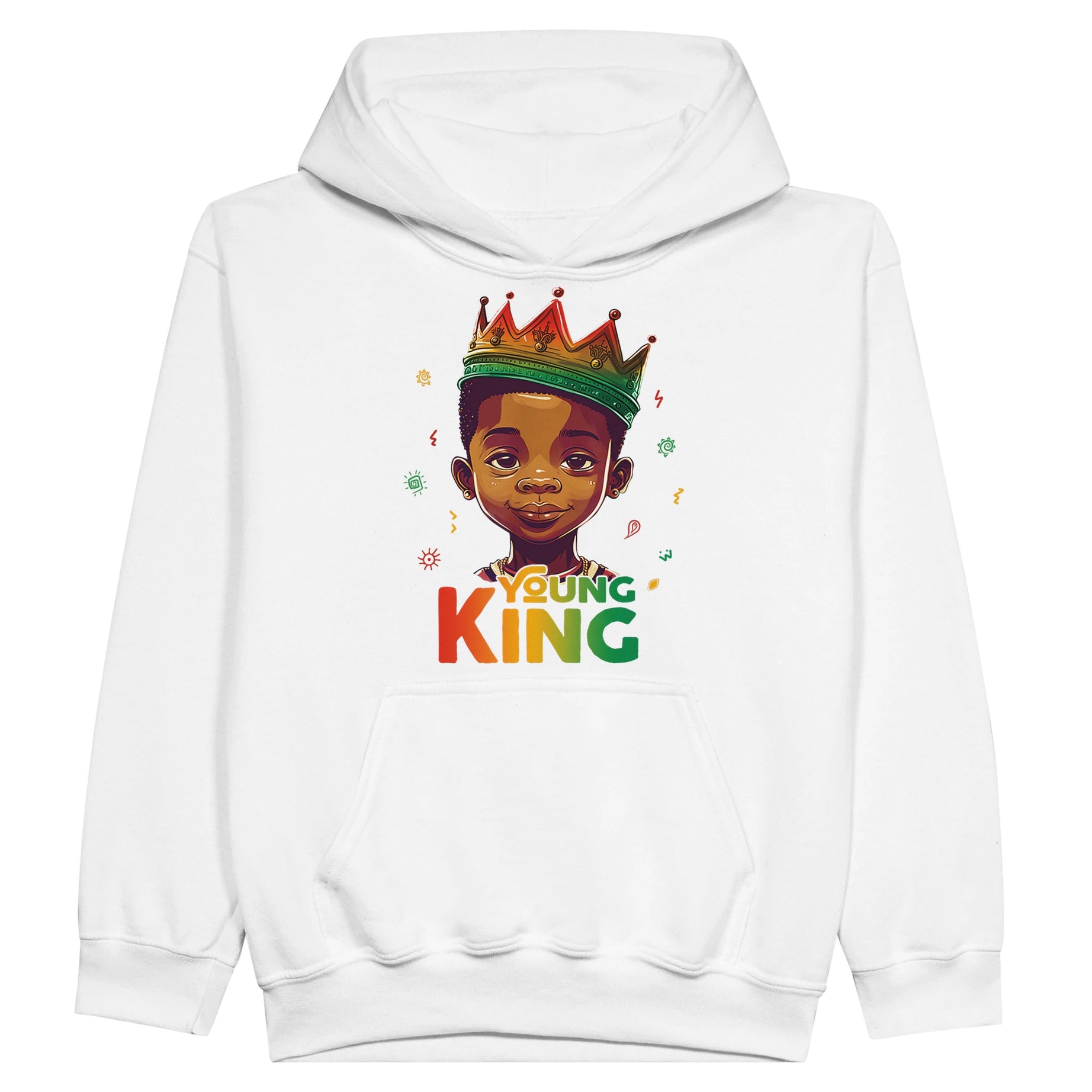 Young Black King Hoodie For Kids - Prideful Roots