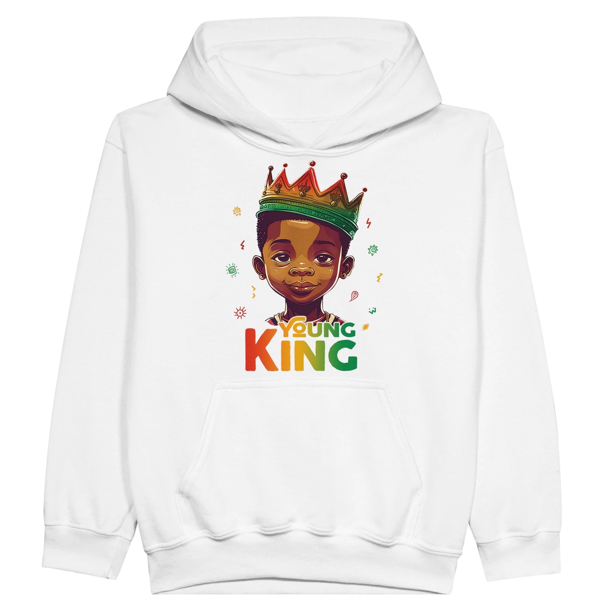 Young Black King Hoodie For Kids - Prideful Roots