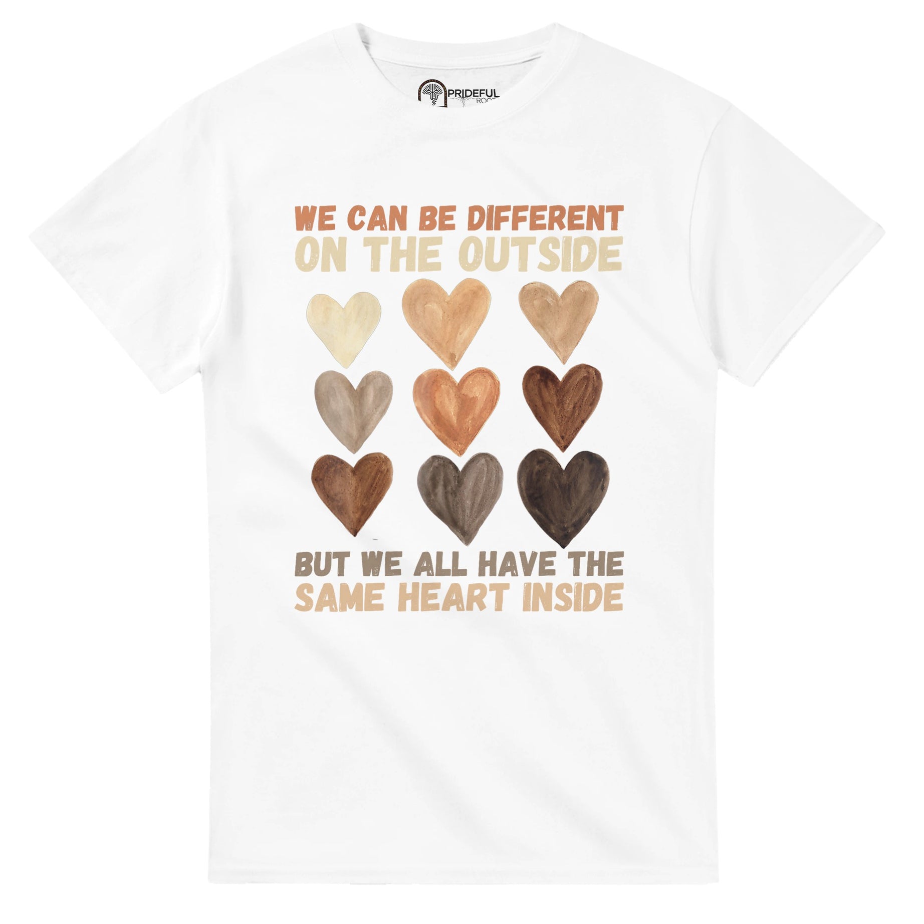 Different Outside, Same Heart Inside T-shirt For Men & Women - Prideful Roots