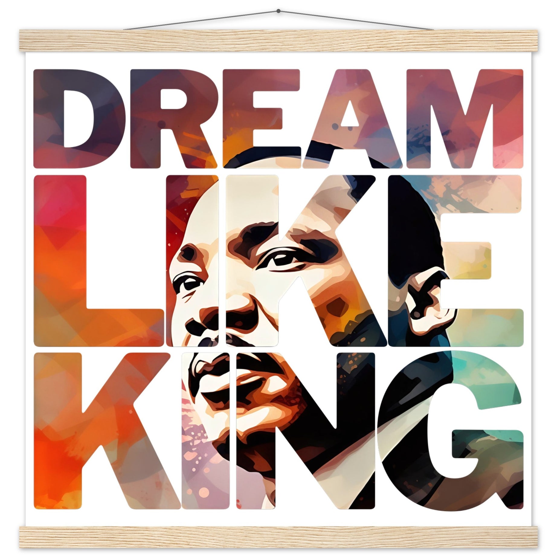 Dream Like King | Black History Wall Art – Framed, Unframed, or Magnetic Hanger - Prideful Roots