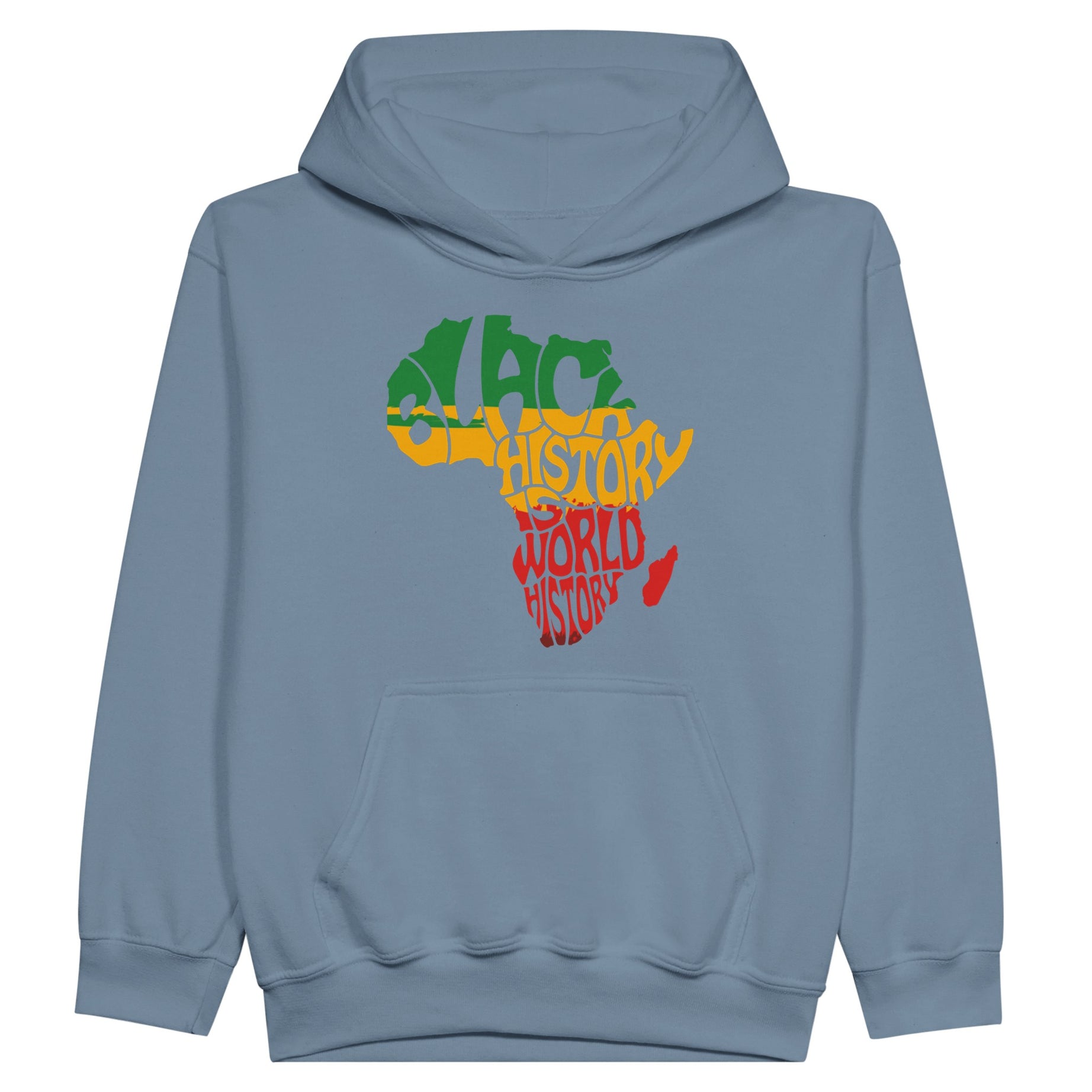 Black History is World History Africa Map Hoodie For Kids - Prideful Roots