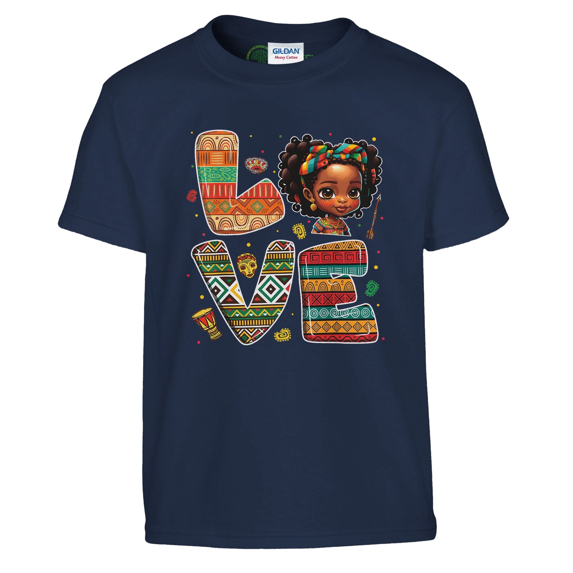 "Love" Afro Girl Vibes T-shirt For Kids - Prideful Roots