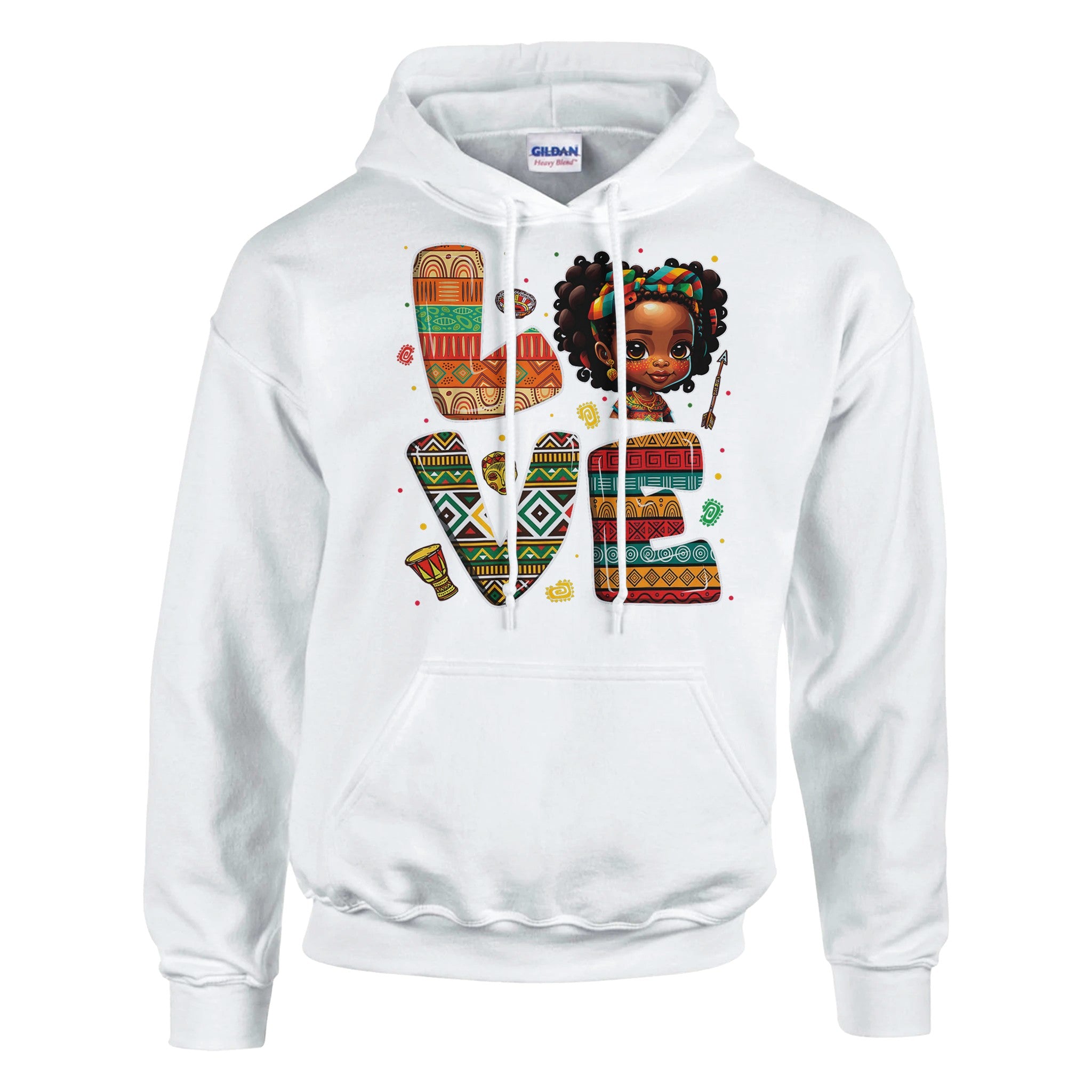 "Love" Afro Girl Vibes Hoodie For Men & Women - Prideful Roots