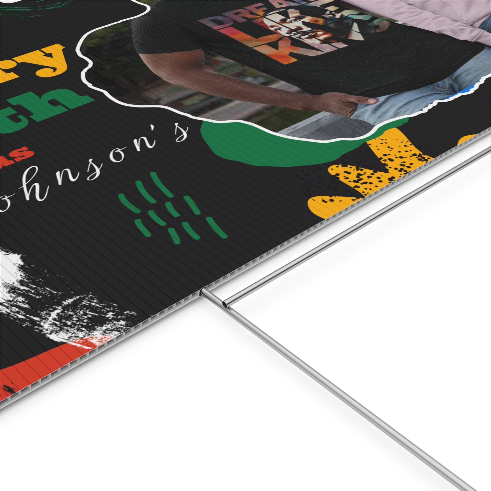 Personalized Black History Month Yard Sign – Custom Family Photo & Name | 24x18" | Made in USA - Prideful Roots