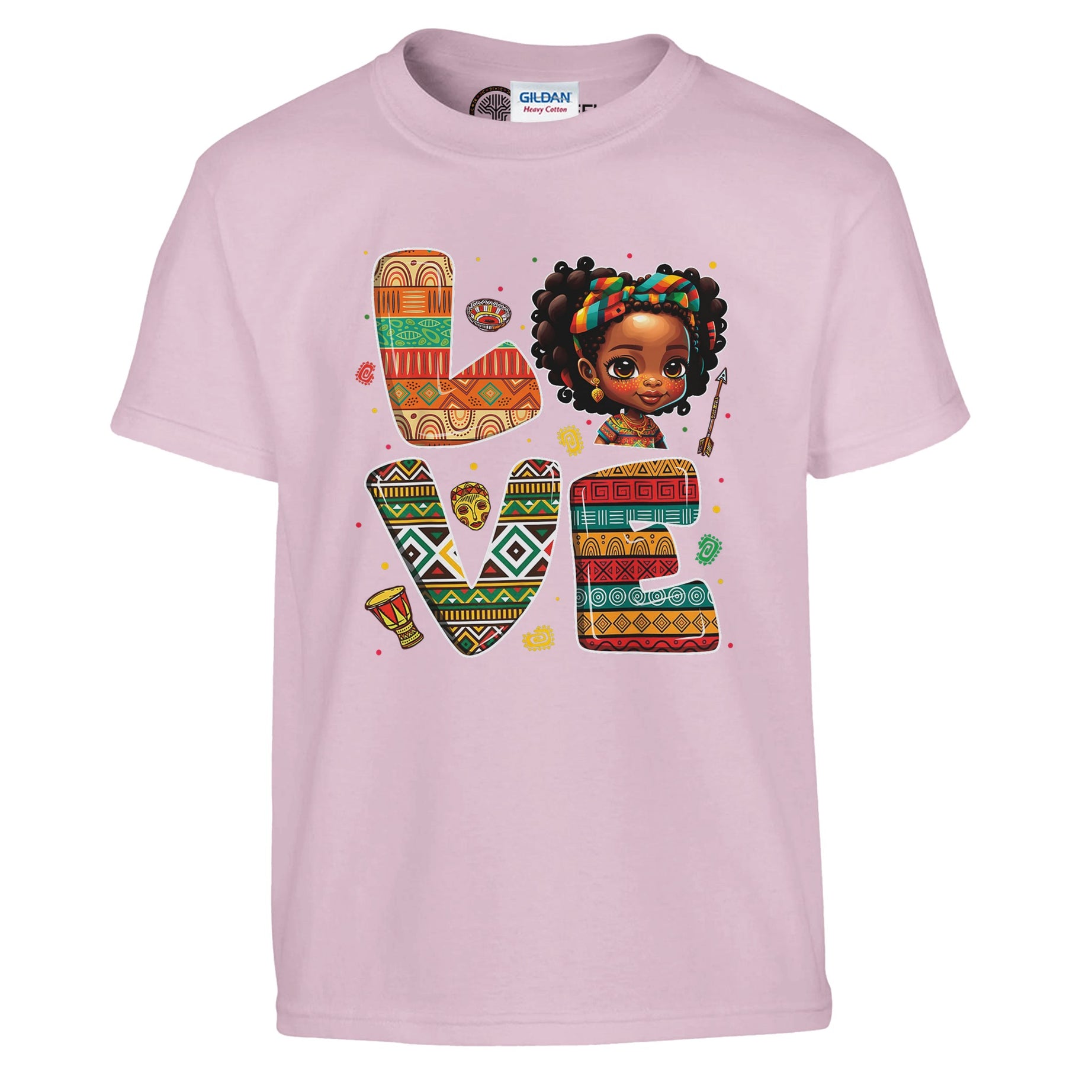 "Love" Afro Girl Vibes T-shirt For Kids - Prideful Roots