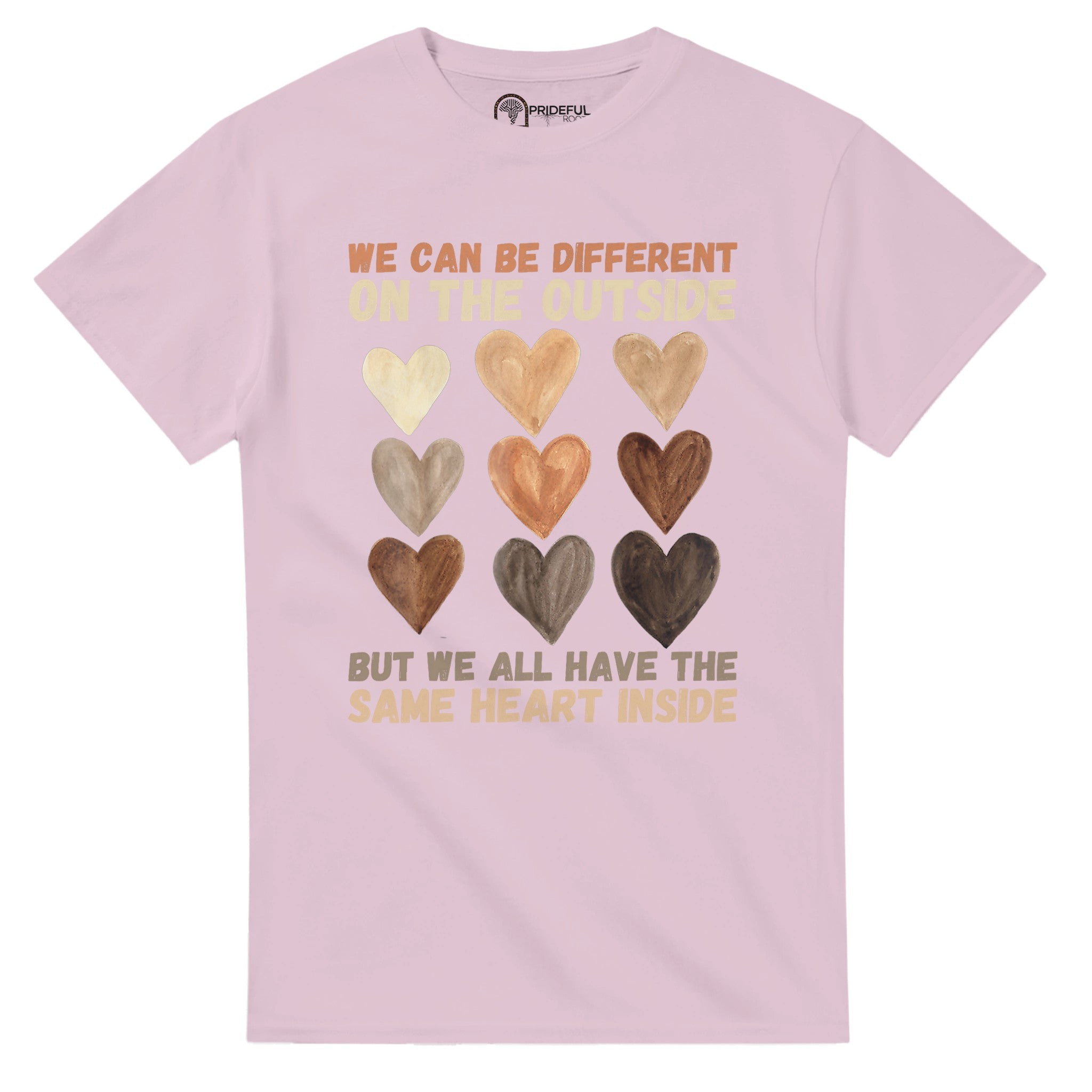 Different Outside, Same Heart Inside T-shirt For Men & Women - Prideful Roots