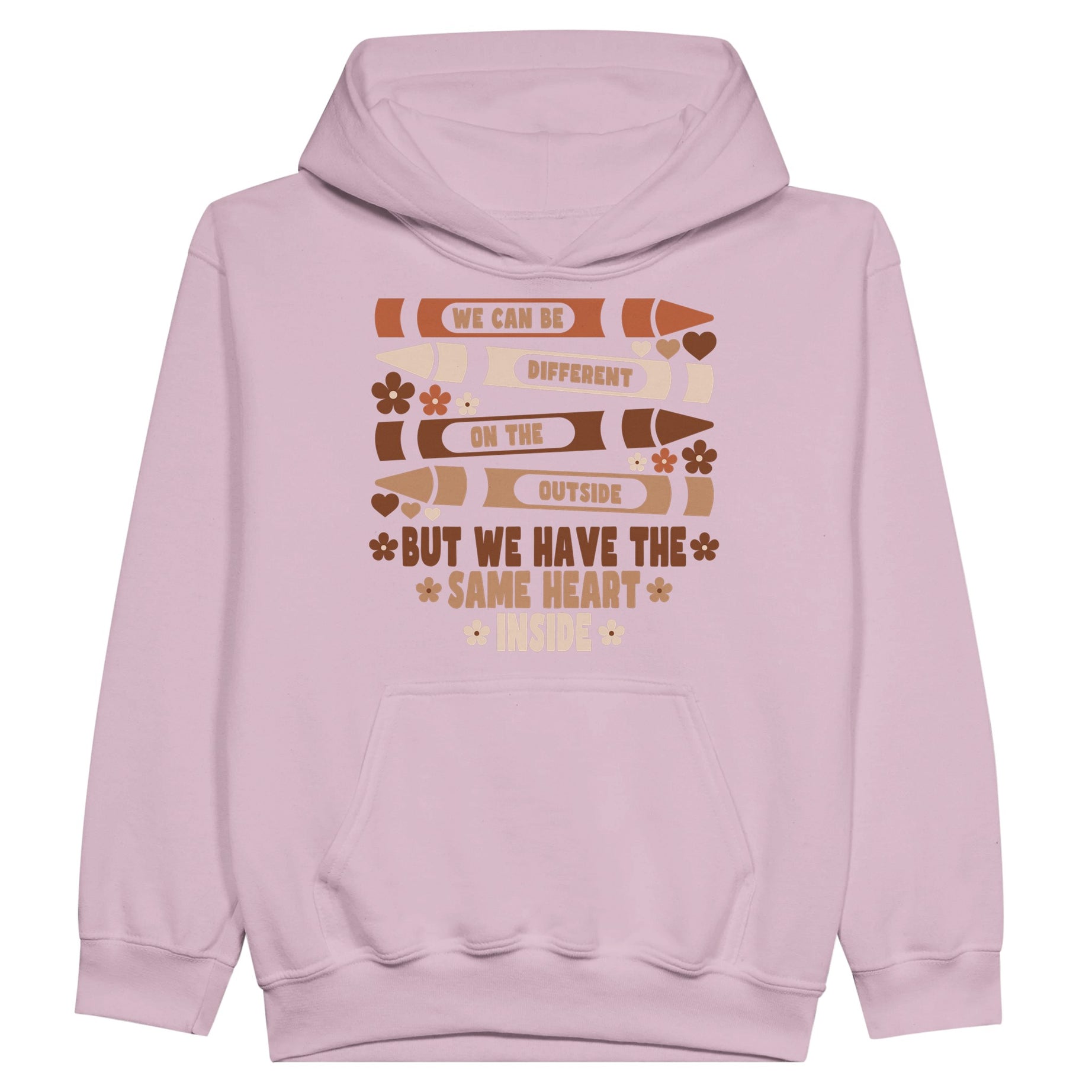 Different Outside Same Inside Crayons Hoodie For Kids - Prideful Roots