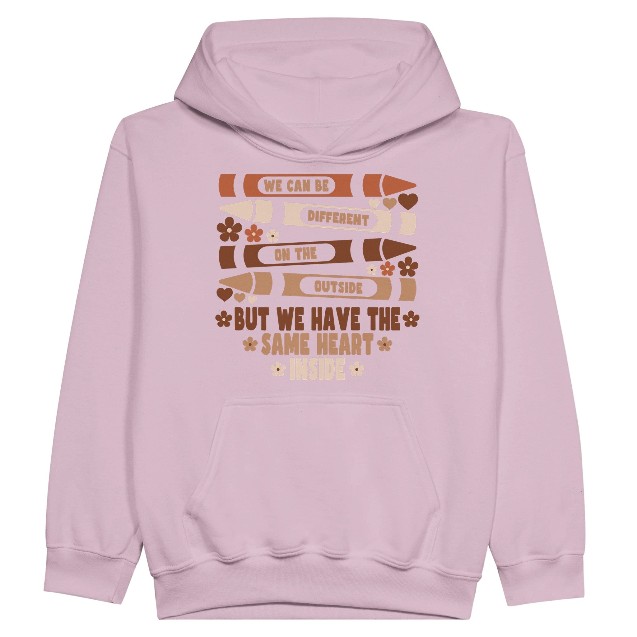 Different Outside Same Inside Crayons Hoodie For Kids - Prideful Roots
