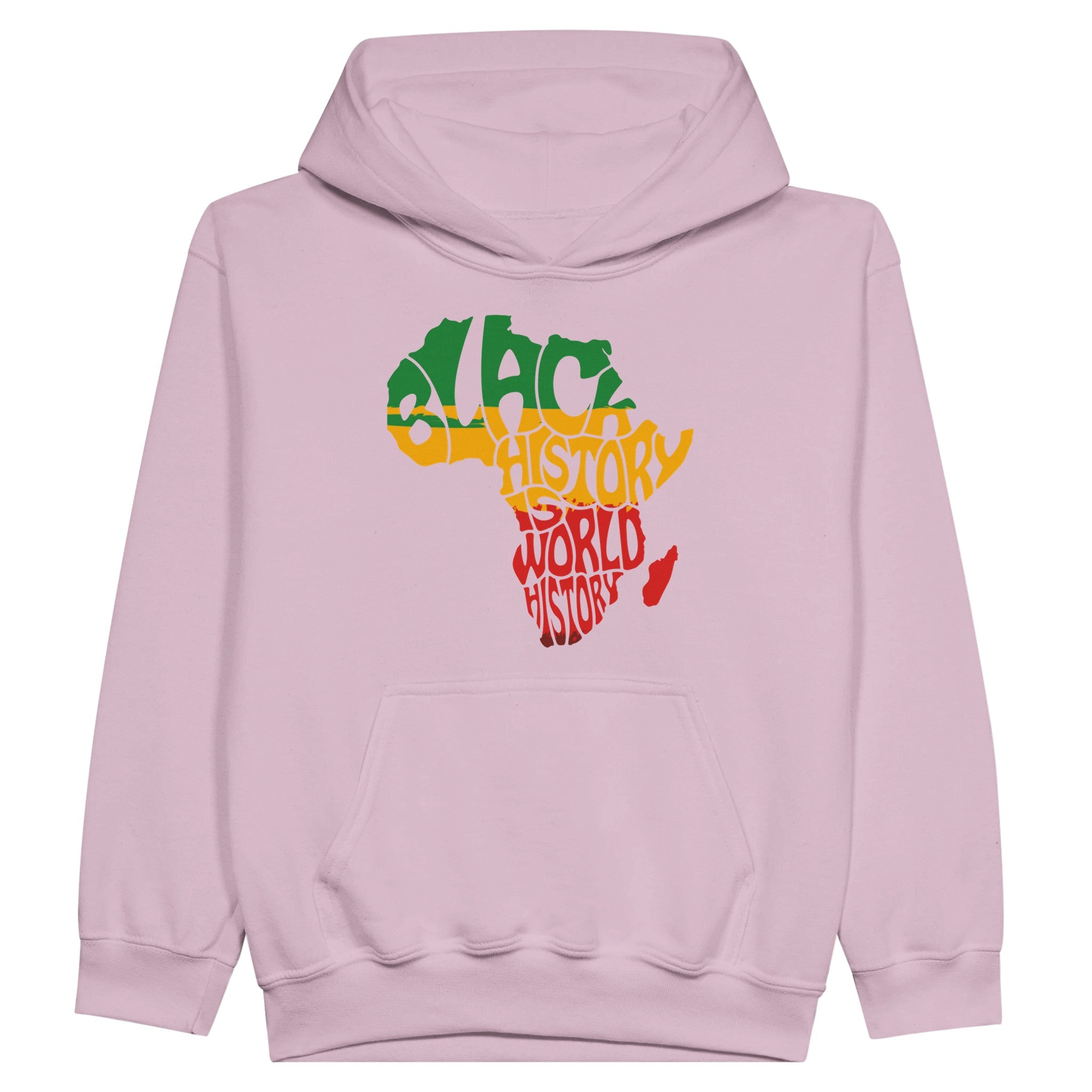 Black History is World History Africa Map Hoodie For Kids - Prideful Roots