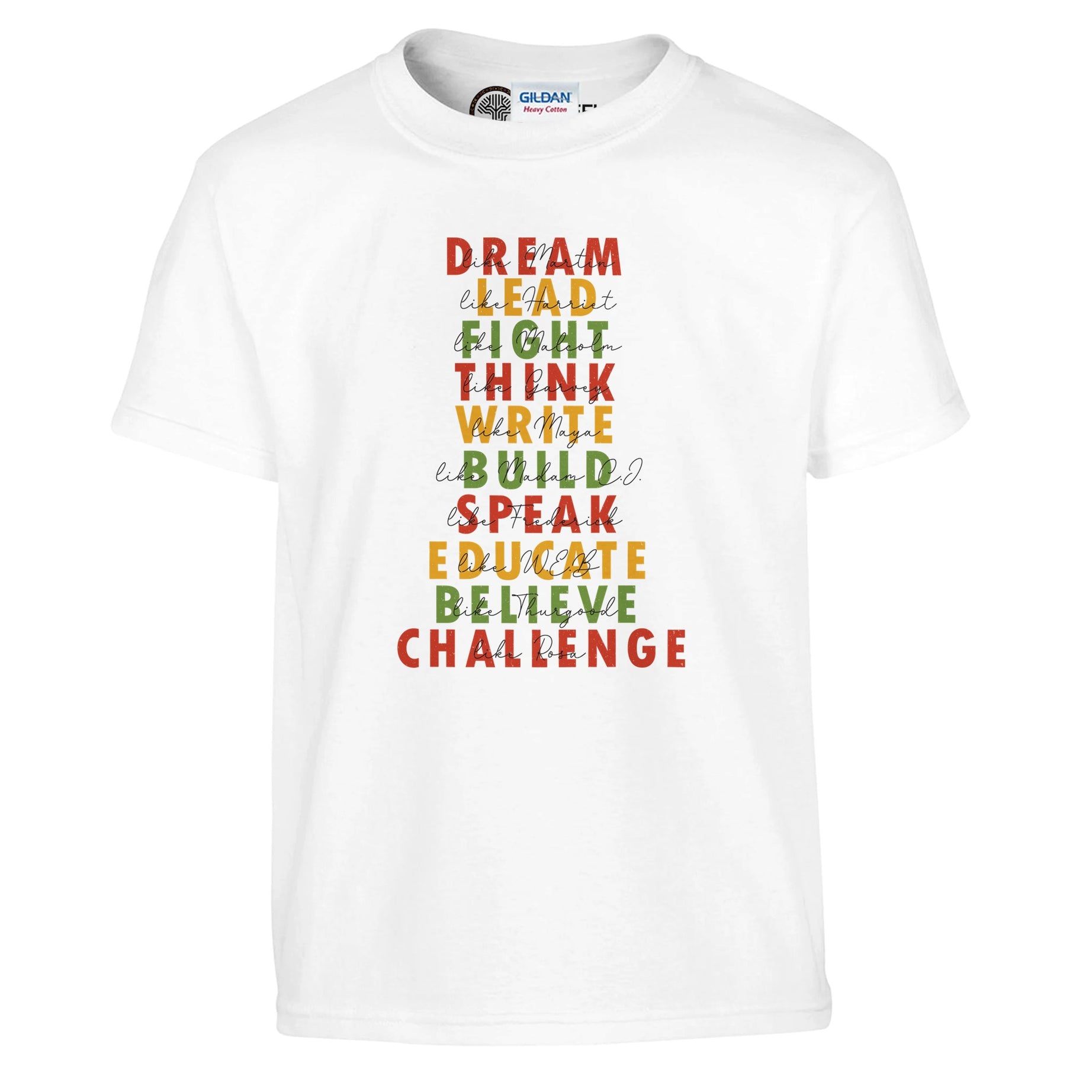Great African American Leaders Black History Month T-shirt For Kids - Prideful Roots