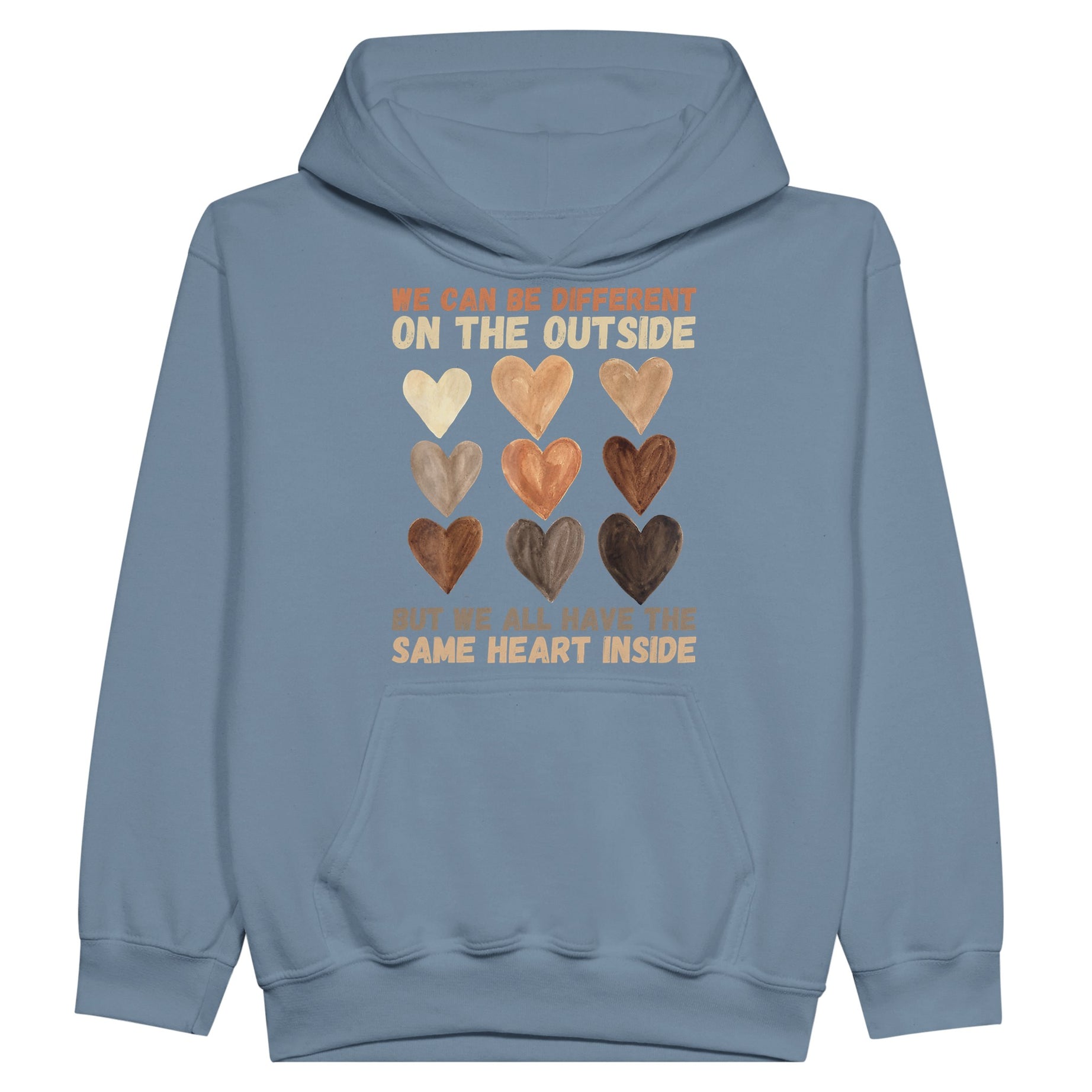 Different Outside, Same Heart Inside Hoodie For Kids - Prideful Roots
