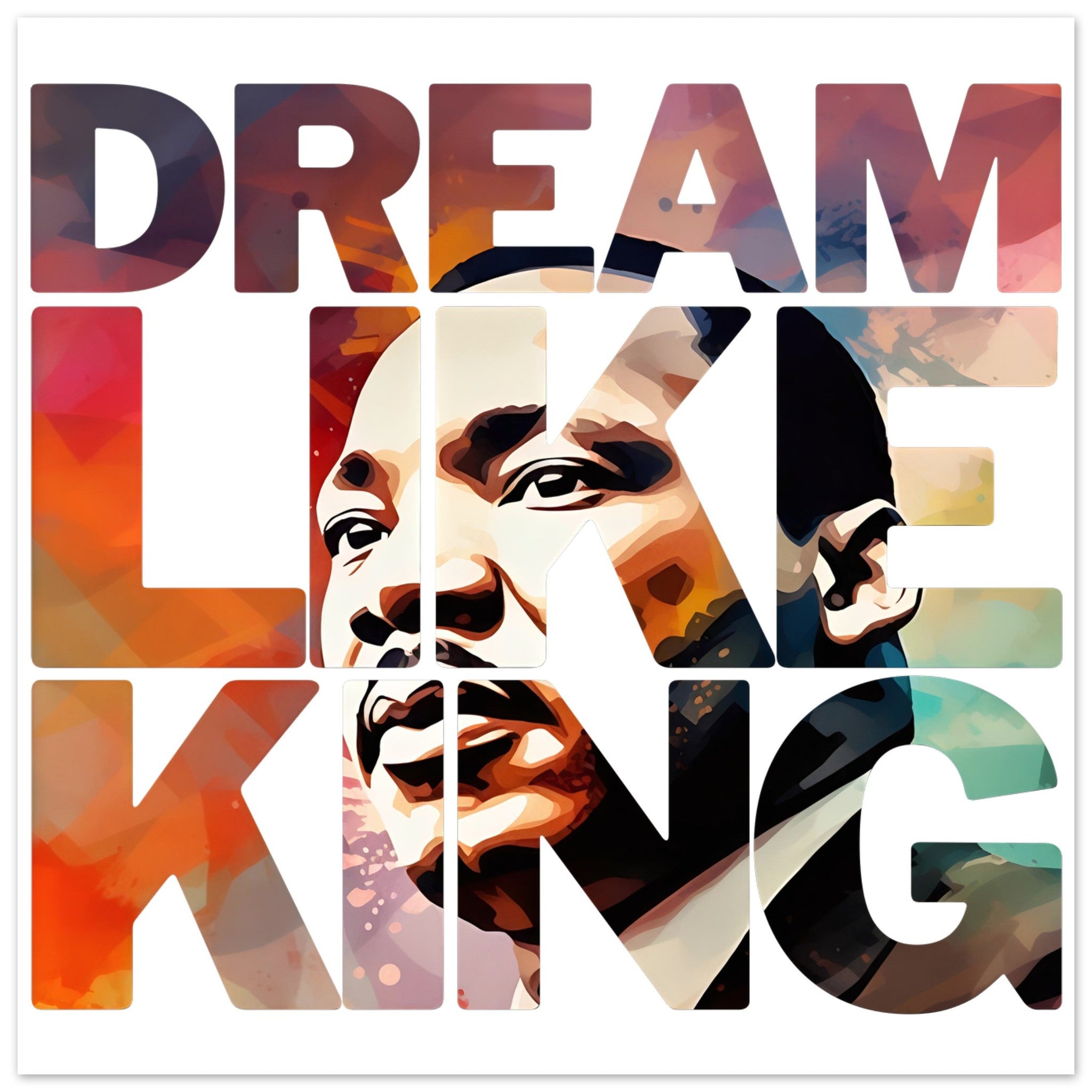 Dream Like King - Black History Premium Wooden Poster - Prideful Roots