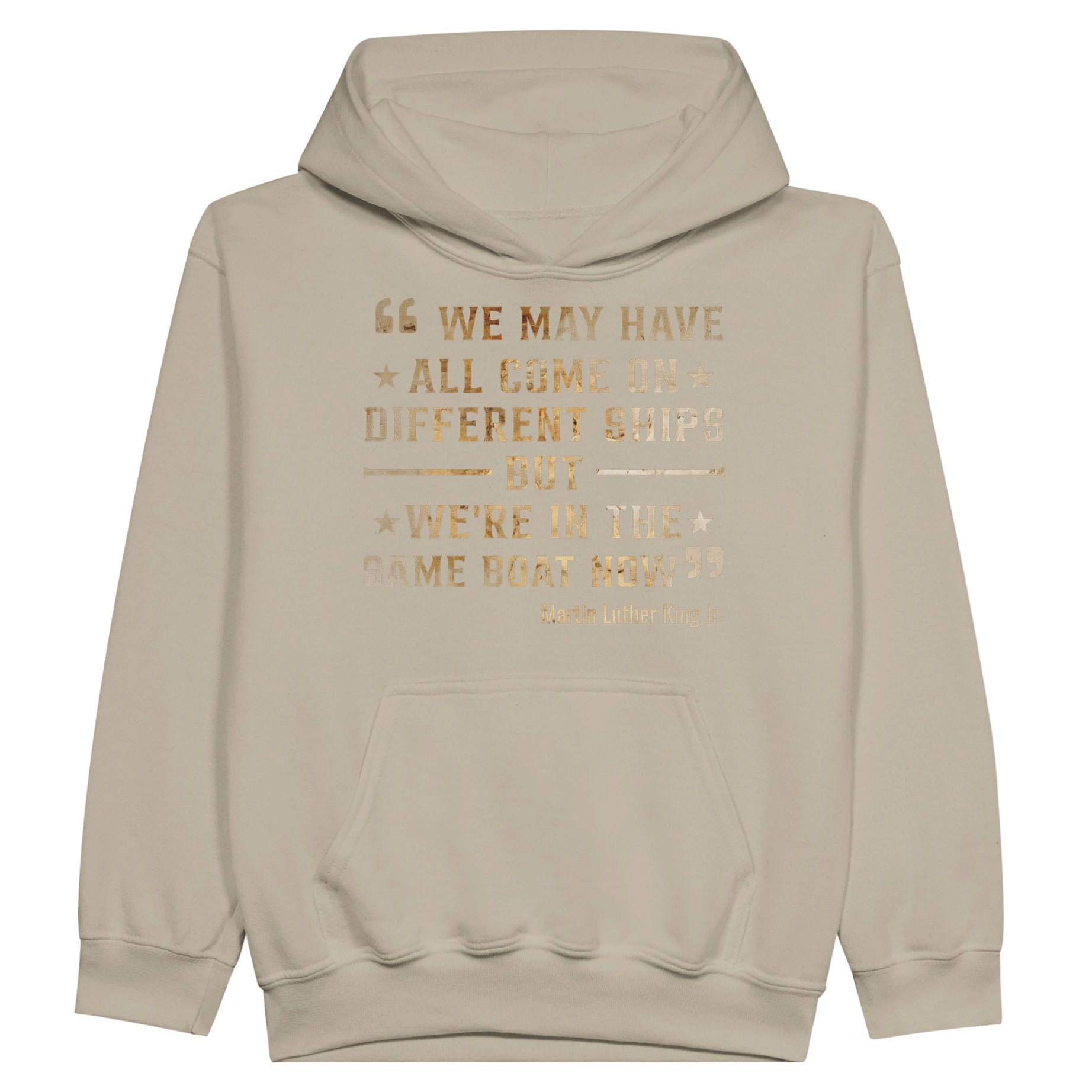 United We Sail: MLK's Message Hoodie For Kids - Prideful Roots