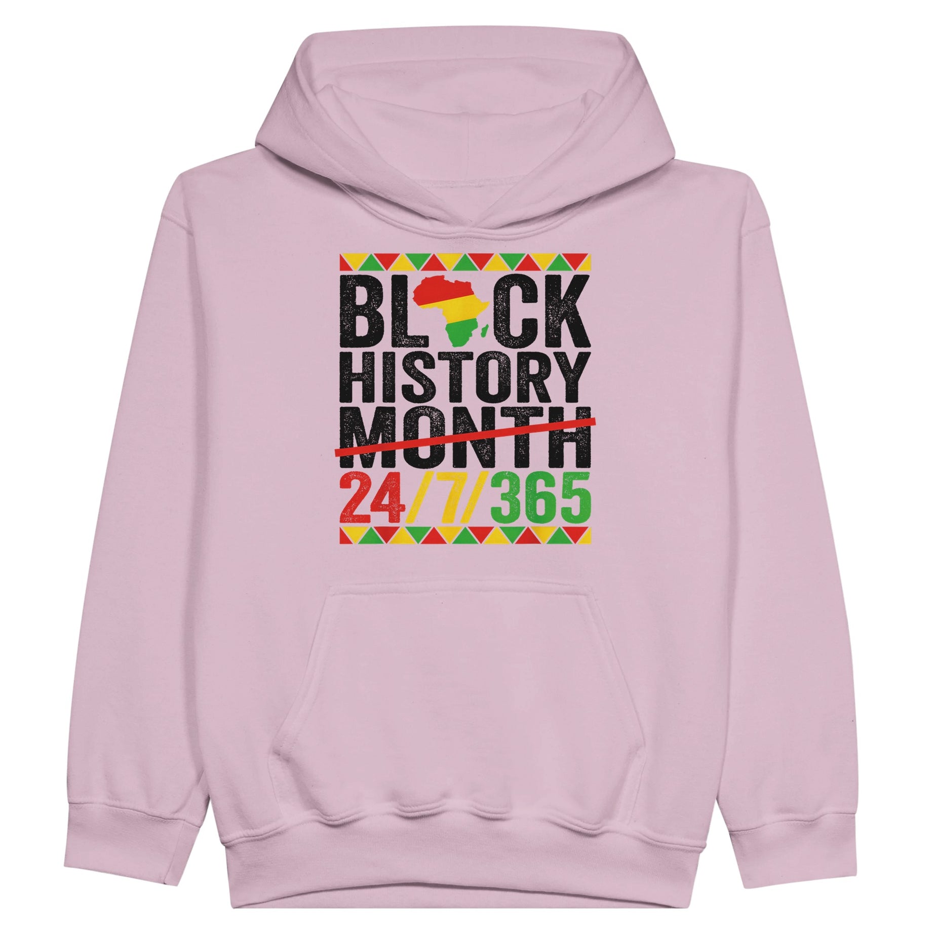 Black History Month 24/7/365 Hoodie For Kids - Prideful Roots
