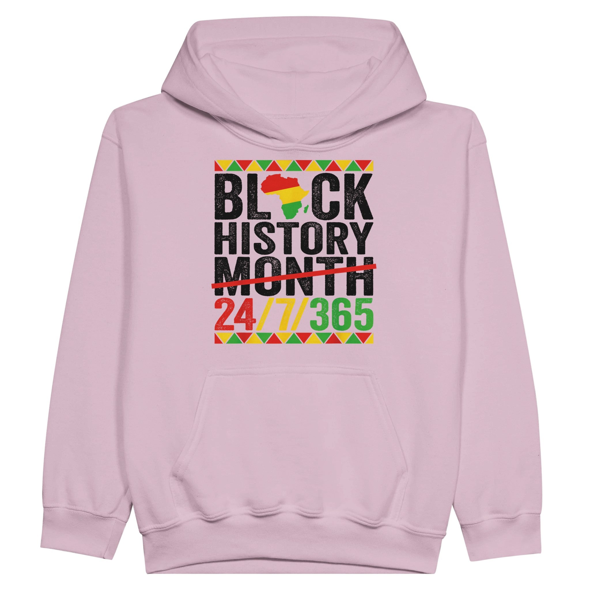 Black History Month 24/7/365 Hoodie For Kids - Prideful Roots