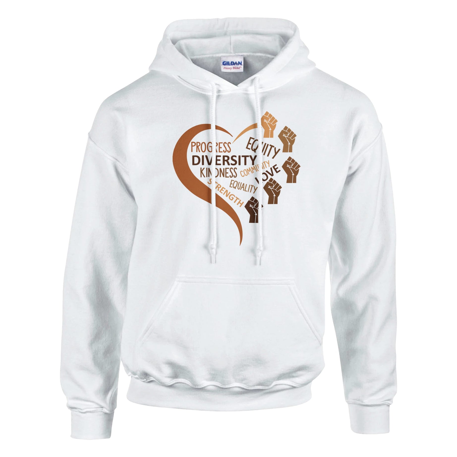 Black Equality Heart Hoodie For Men & Women - Prideful Roots