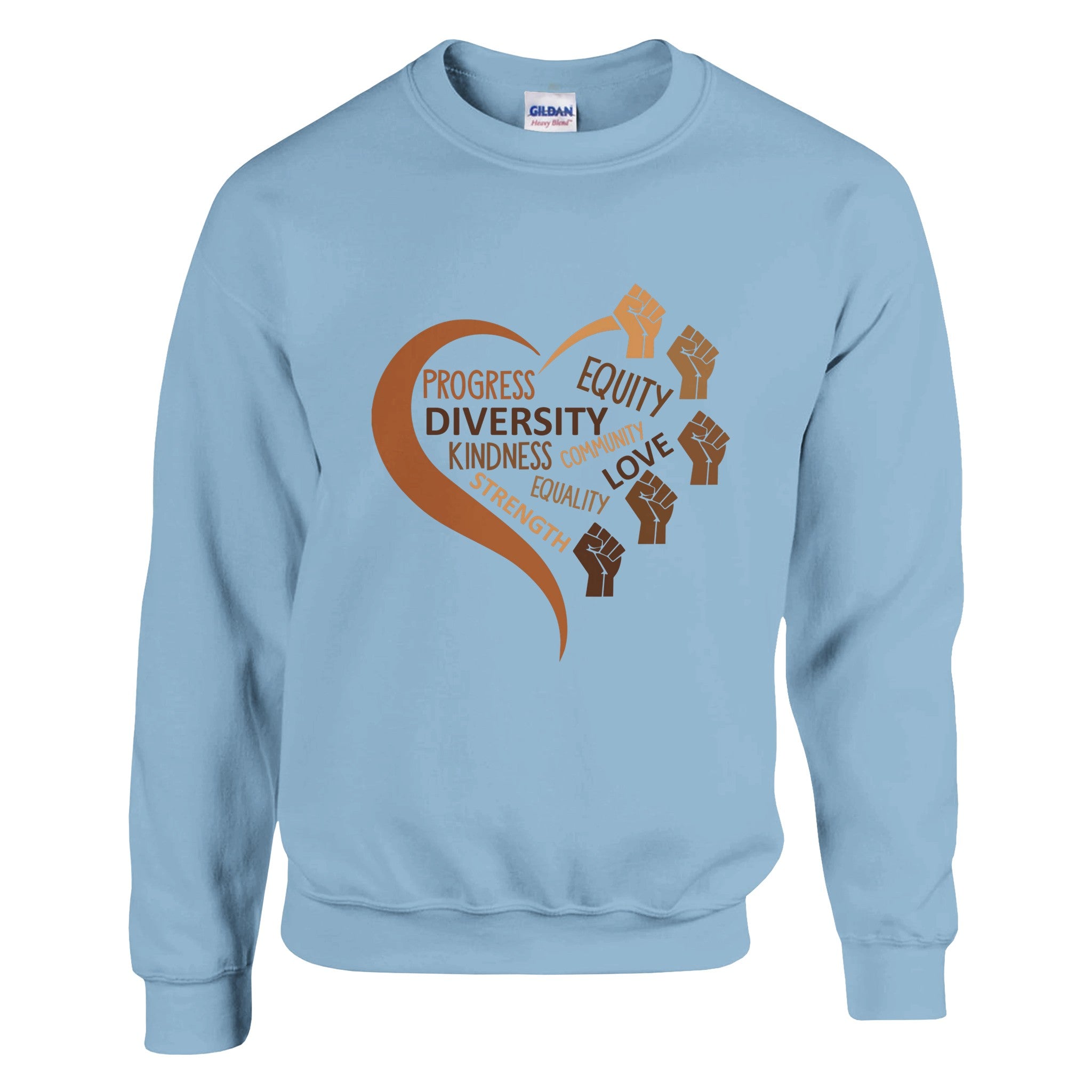 Black Equality Heart Sweatshirt For Men & Women - Prideful Roots
