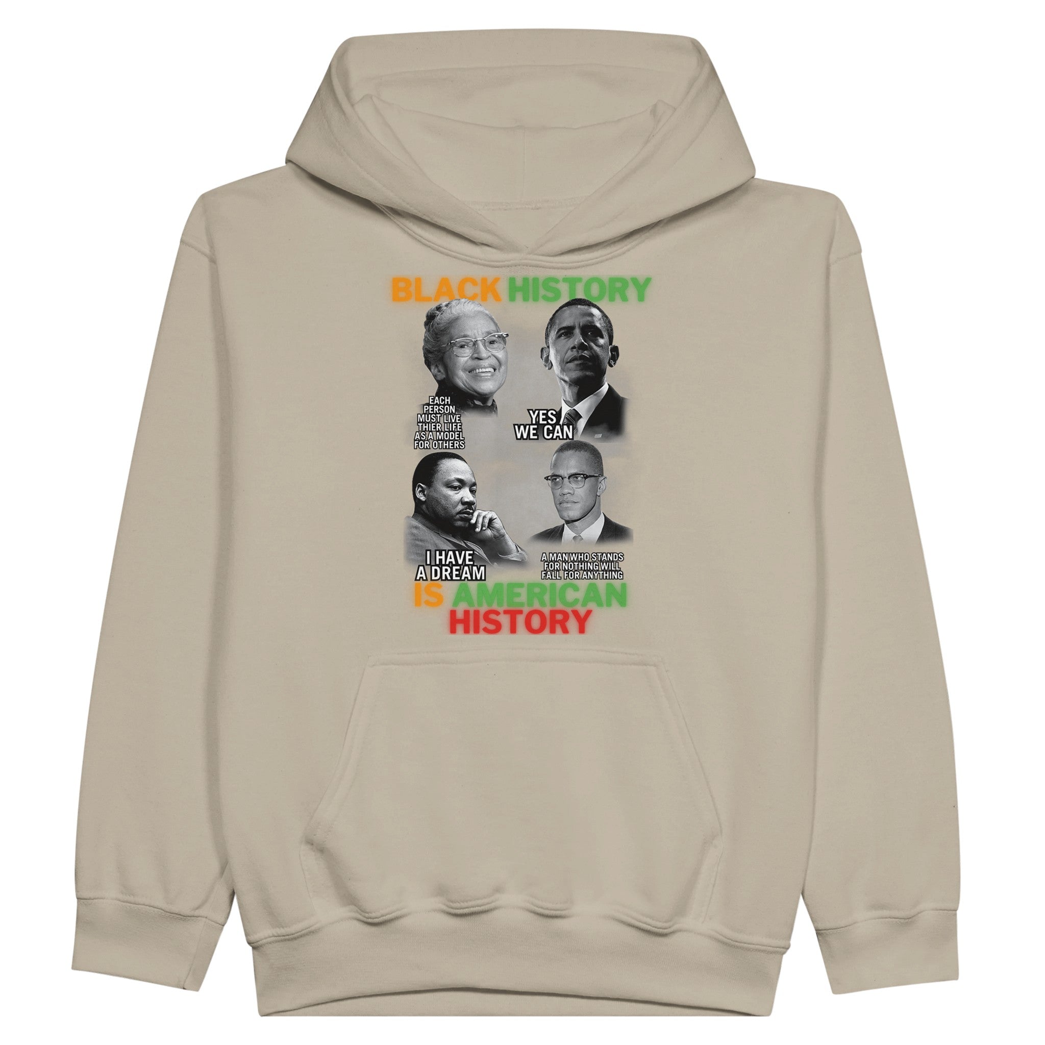 Black History Icons Quotes Hoodie For Kids - Prideful Roots