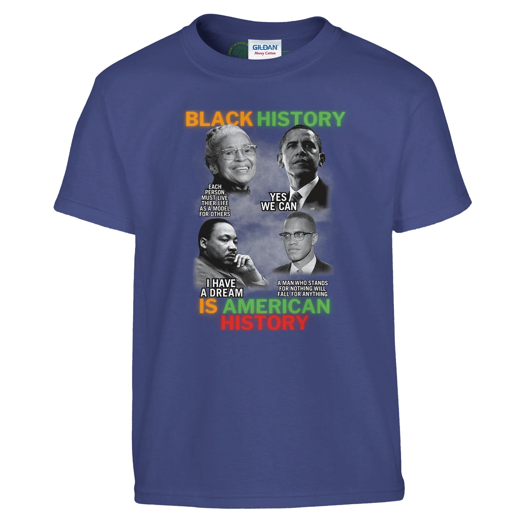 Black History Icons Quotes T-shirt For Kids - Prideful Roots