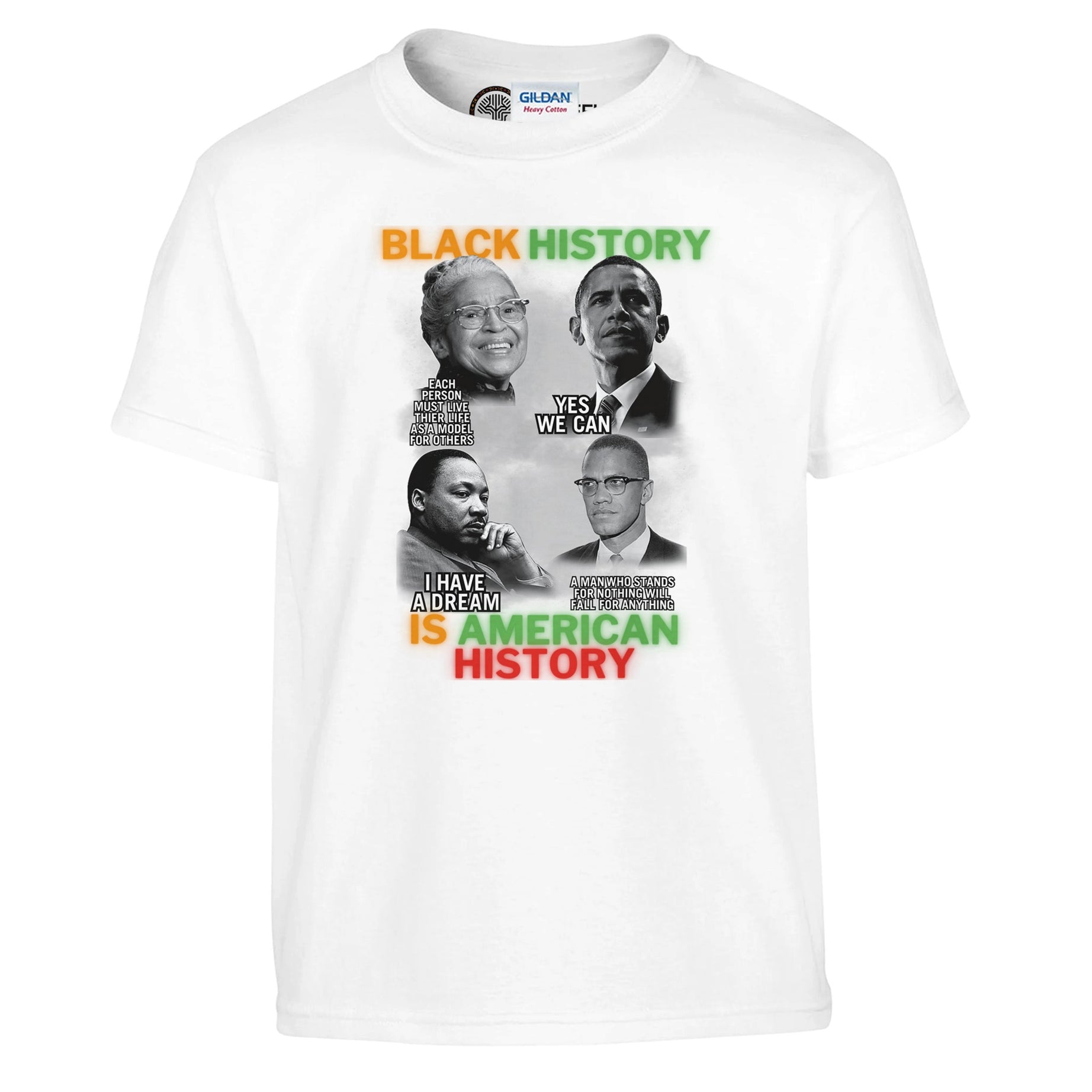 Black History Icons Quotes T-shirt For Kids - Prideful Roots