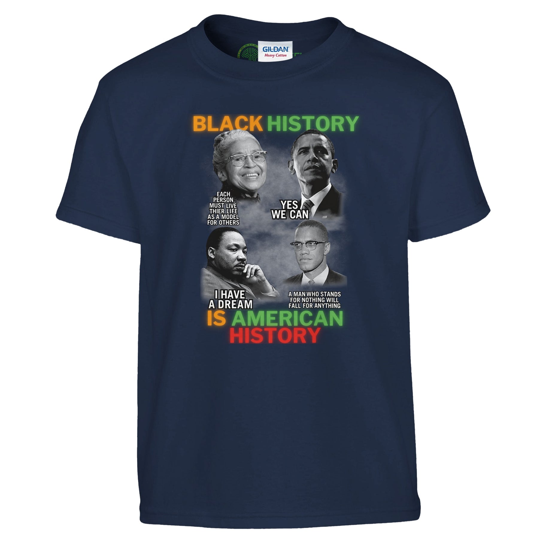Black History Icons Quotes T-shirt For Kids - Prideful Roots