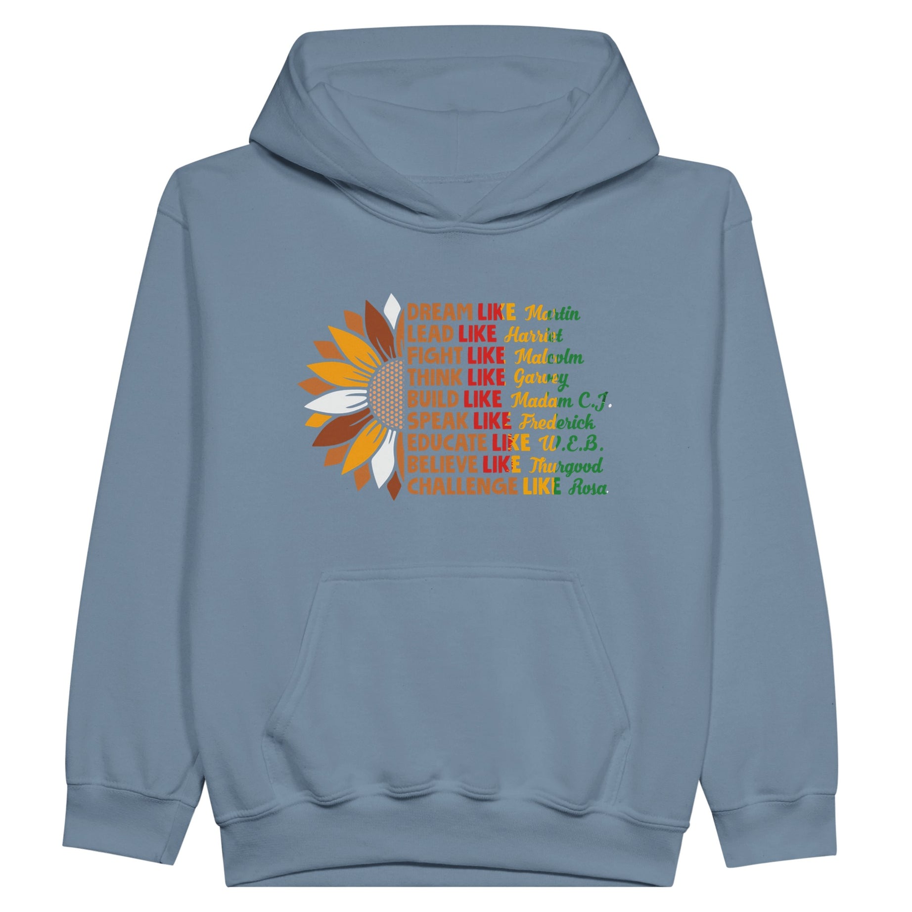 Black History Icons Sunflower Hoodie For Kids - Prideful Roots