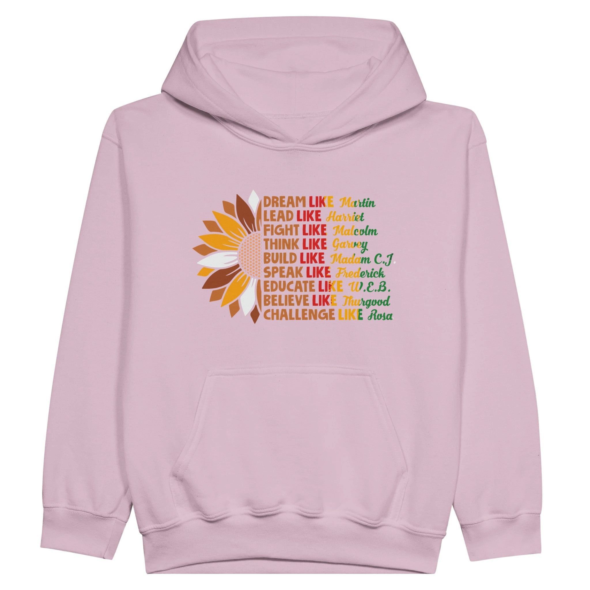 Black History Icons Sunflower Hoodie For Kids - Prideful Roots