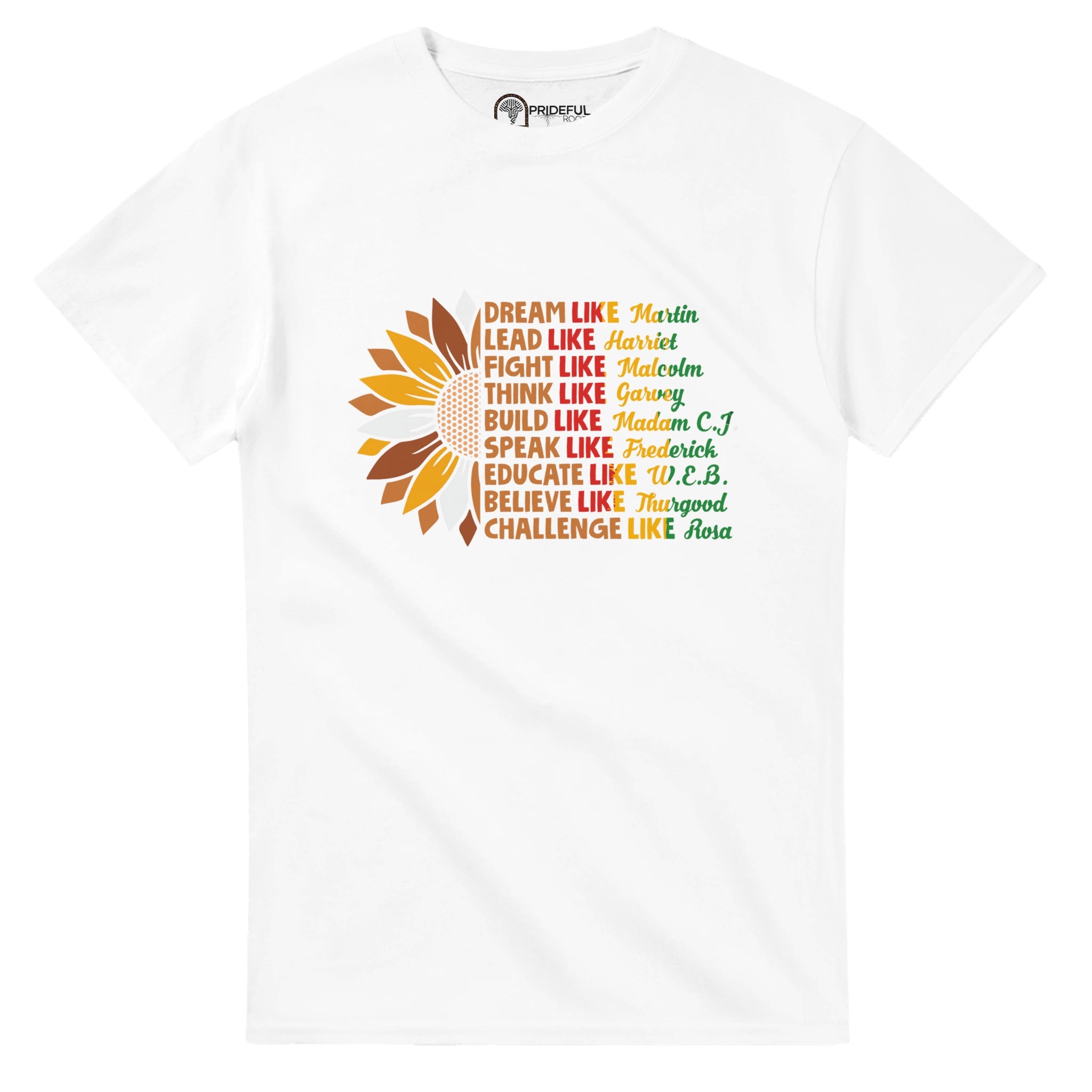 Black History Icons Sunflower T-shirt For Men & Women - Prideful Roots