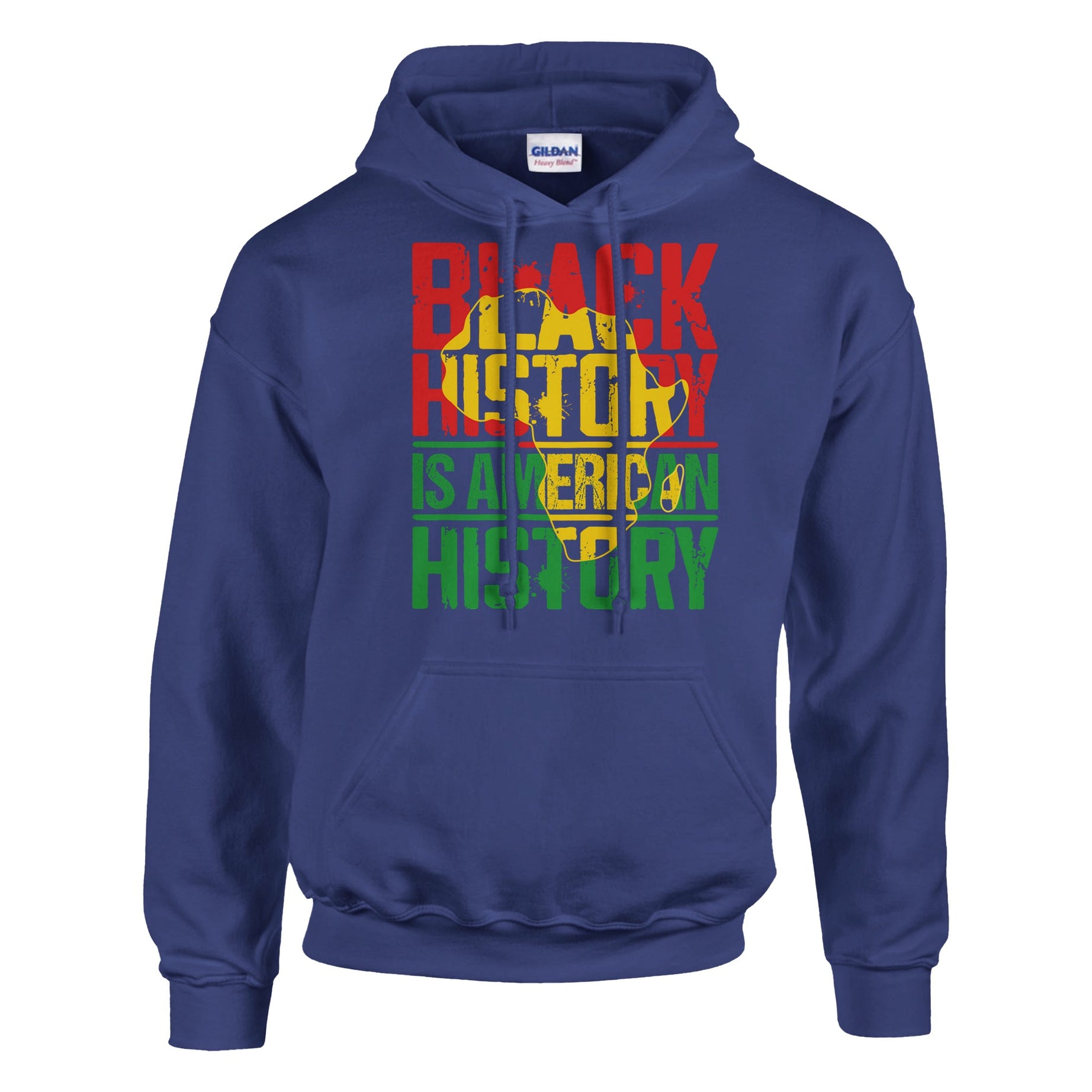 Black History is American History Africa Map Hoodie For Men & Women - Prideful Roots