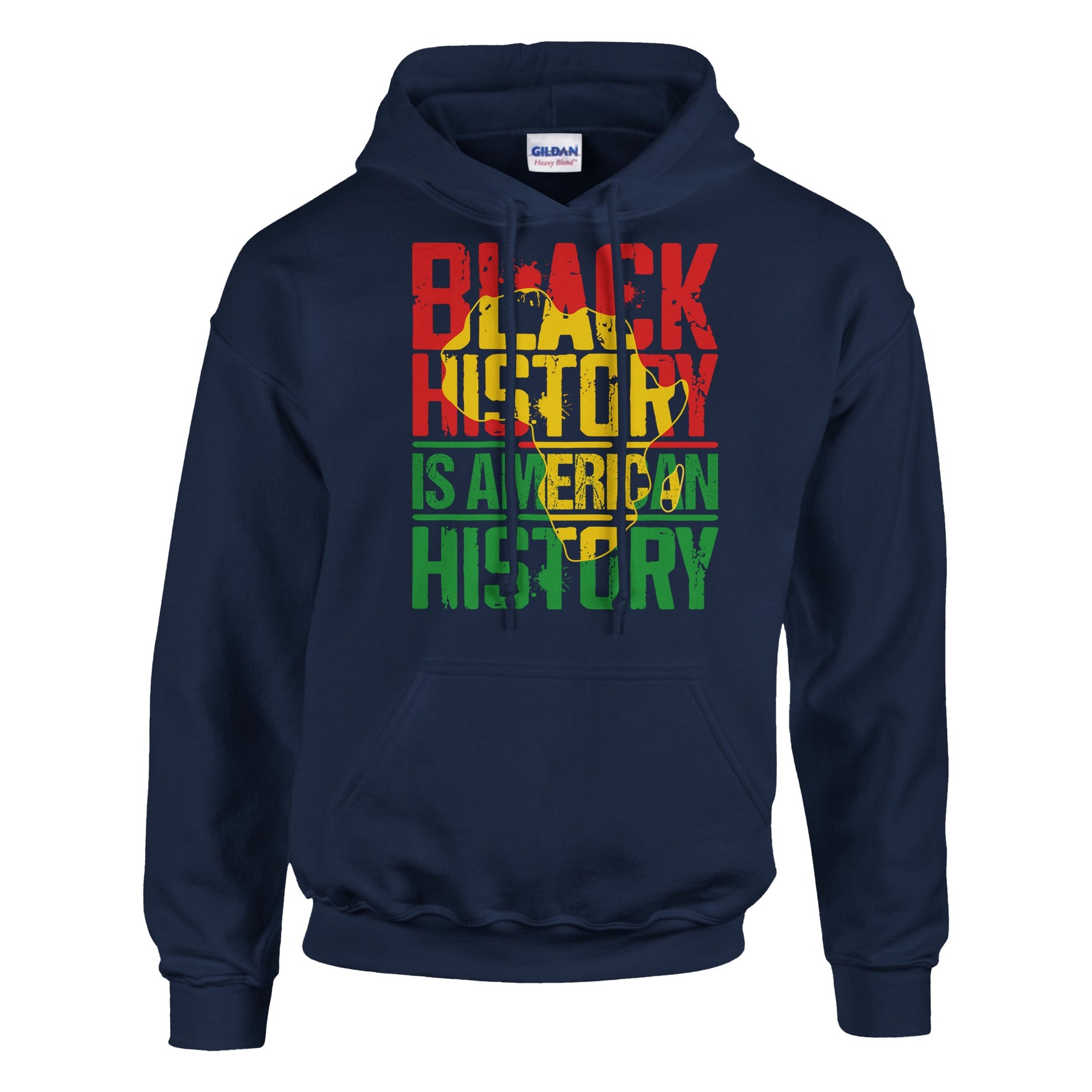Black History is American History Africa Map Hoodie For Men & Women - Prideful Roots