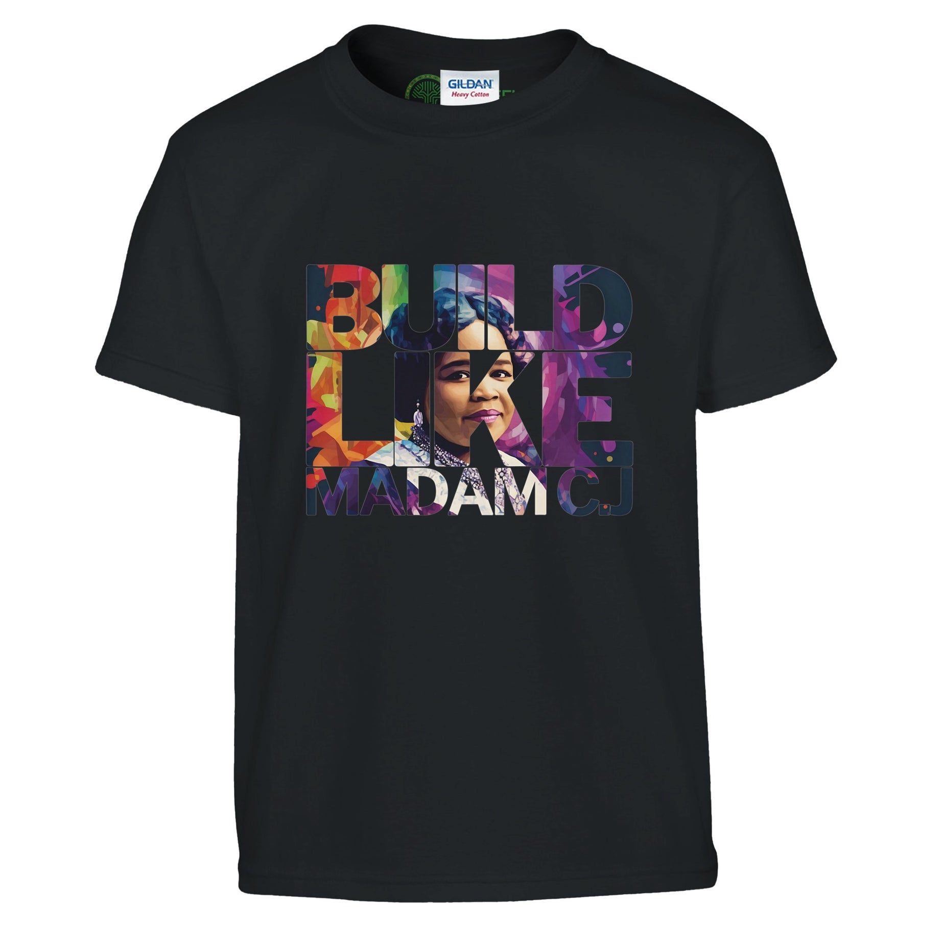 Build Like Madam C.J. | Black History Icon T-shirt For Kids - Prideful Roots