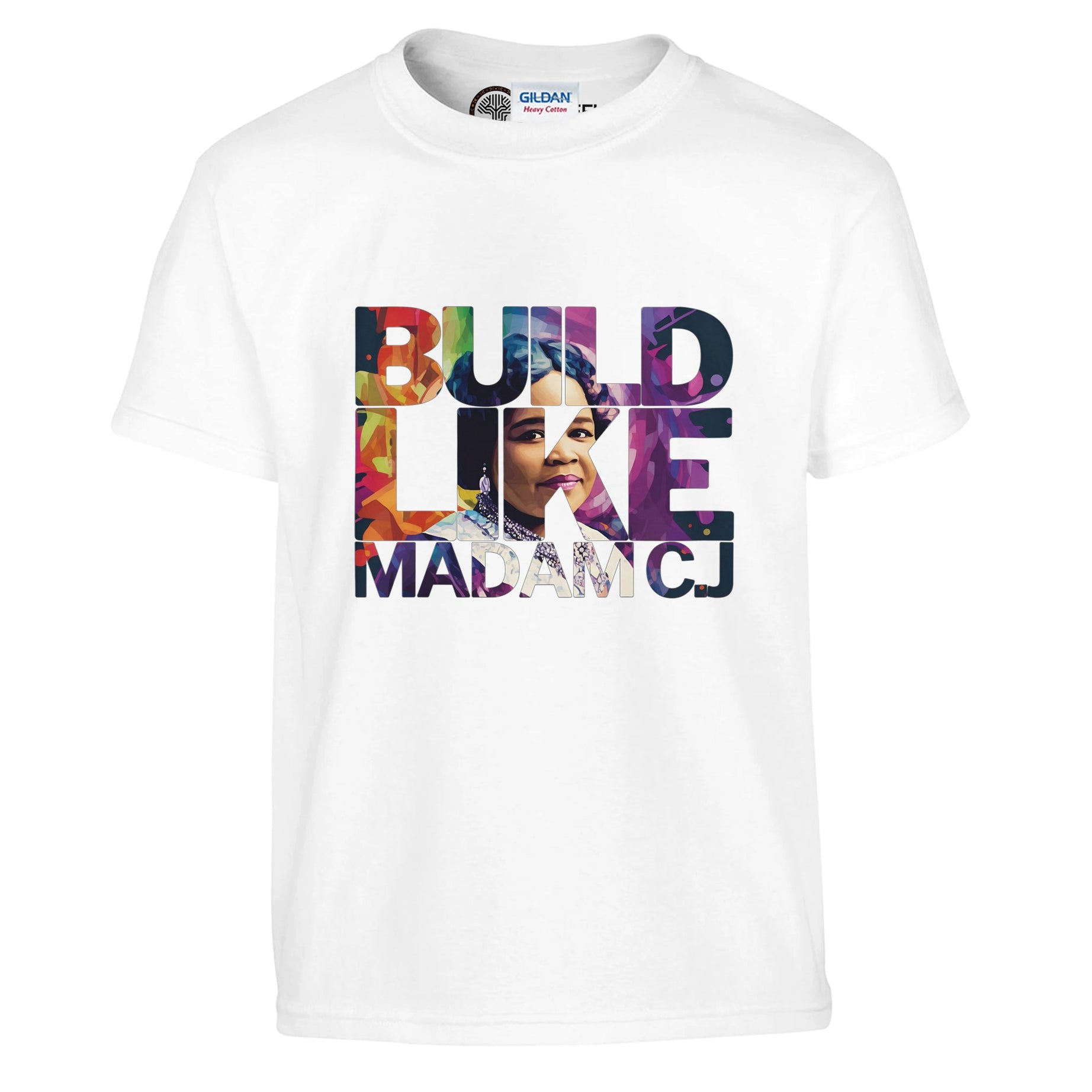 Build Like Madam C.J. | Black History Icon T-shirt For Kids - Prideful Roots