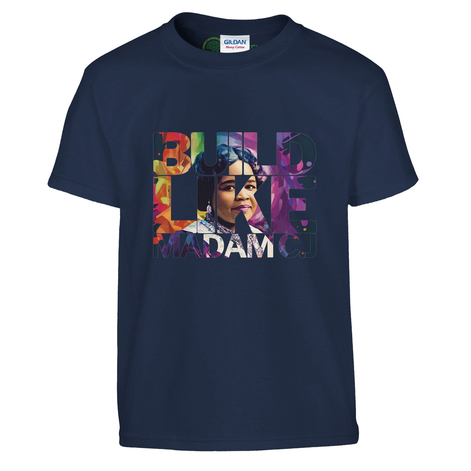 Build Like Madam C.J. | Black History Icon T-shirt For Kids - Prideful Roots