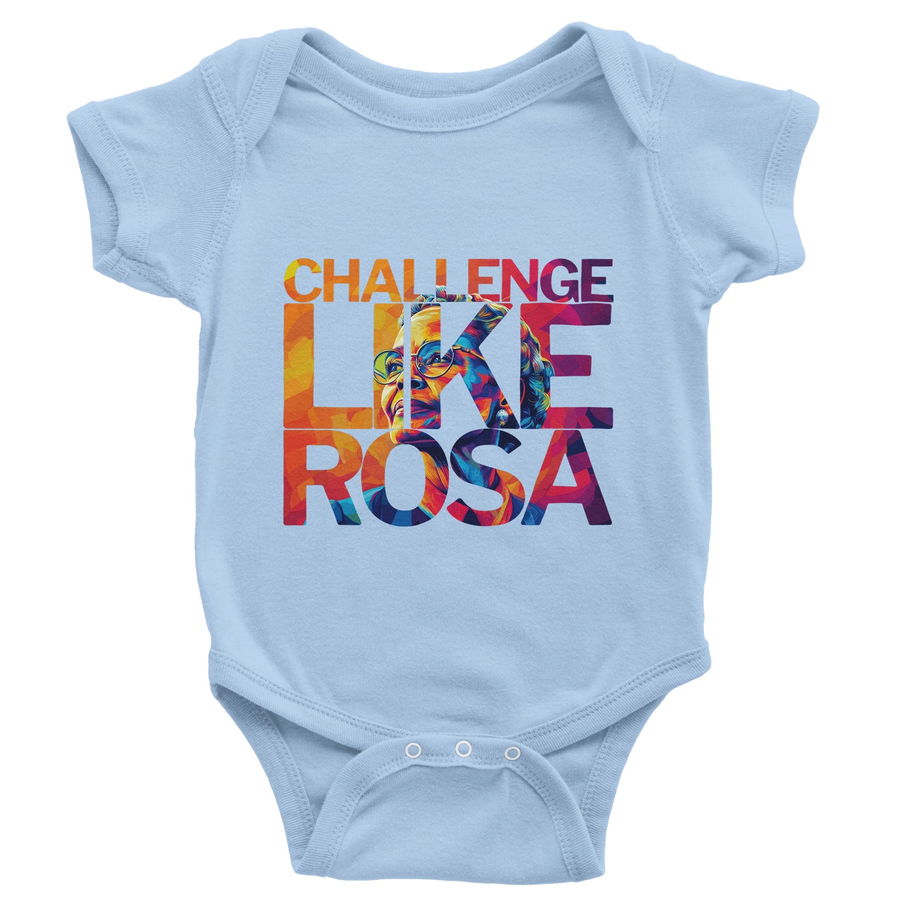 Challenge Like Rosa | Black History Icon Baby Short Sleeve Bodysuit - Prideful Roots