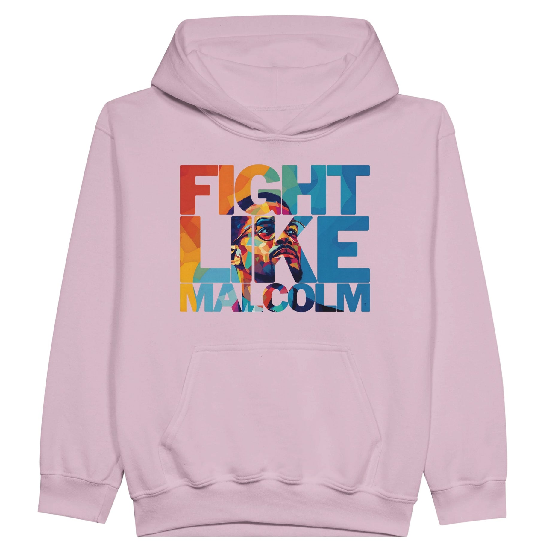 Fight Like Malcolm | Black History Icon Hoodie For Kids - Prideful Roots