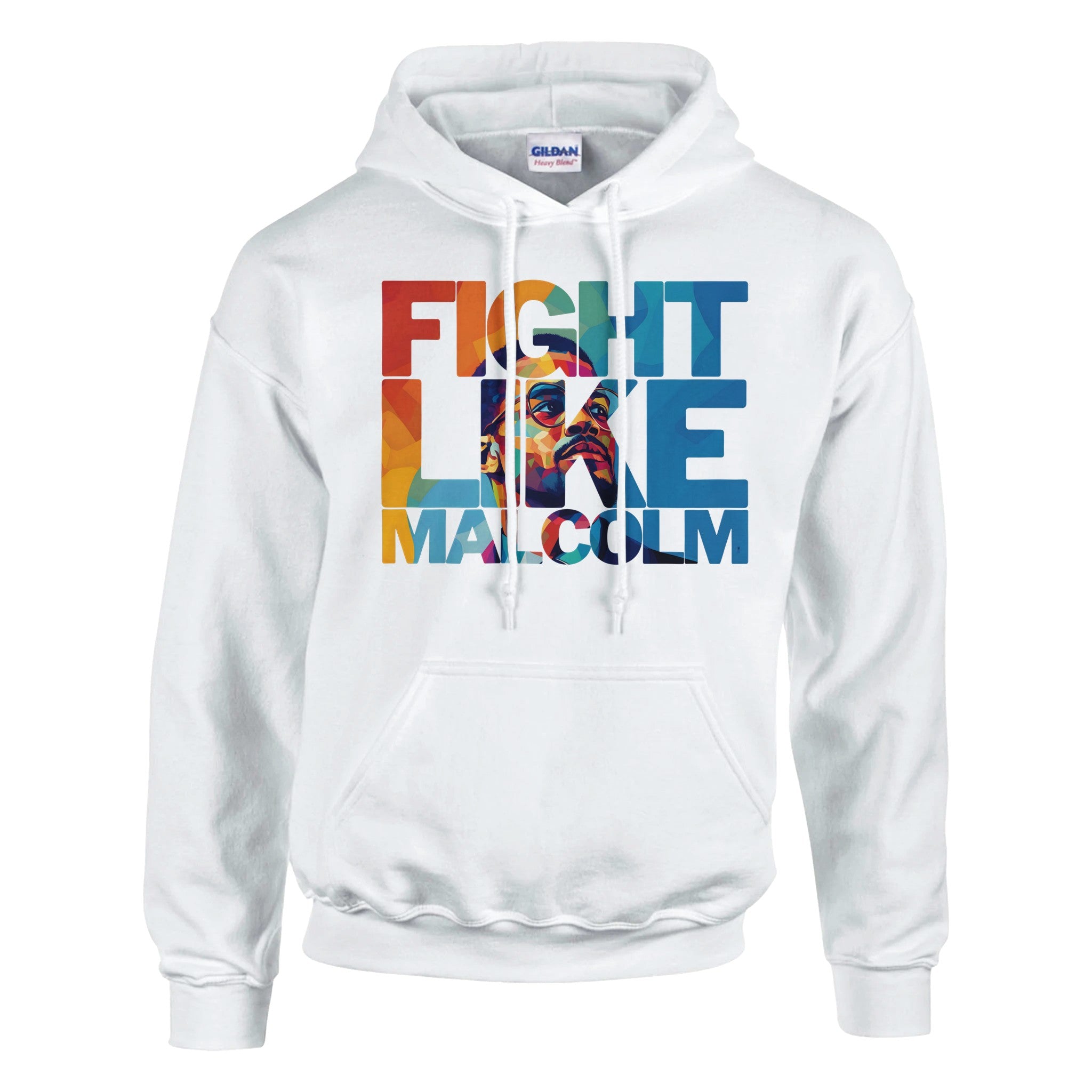 Fight Like Malcolm | Black History Icon Hoodie For Men & Women - Prideful Roots