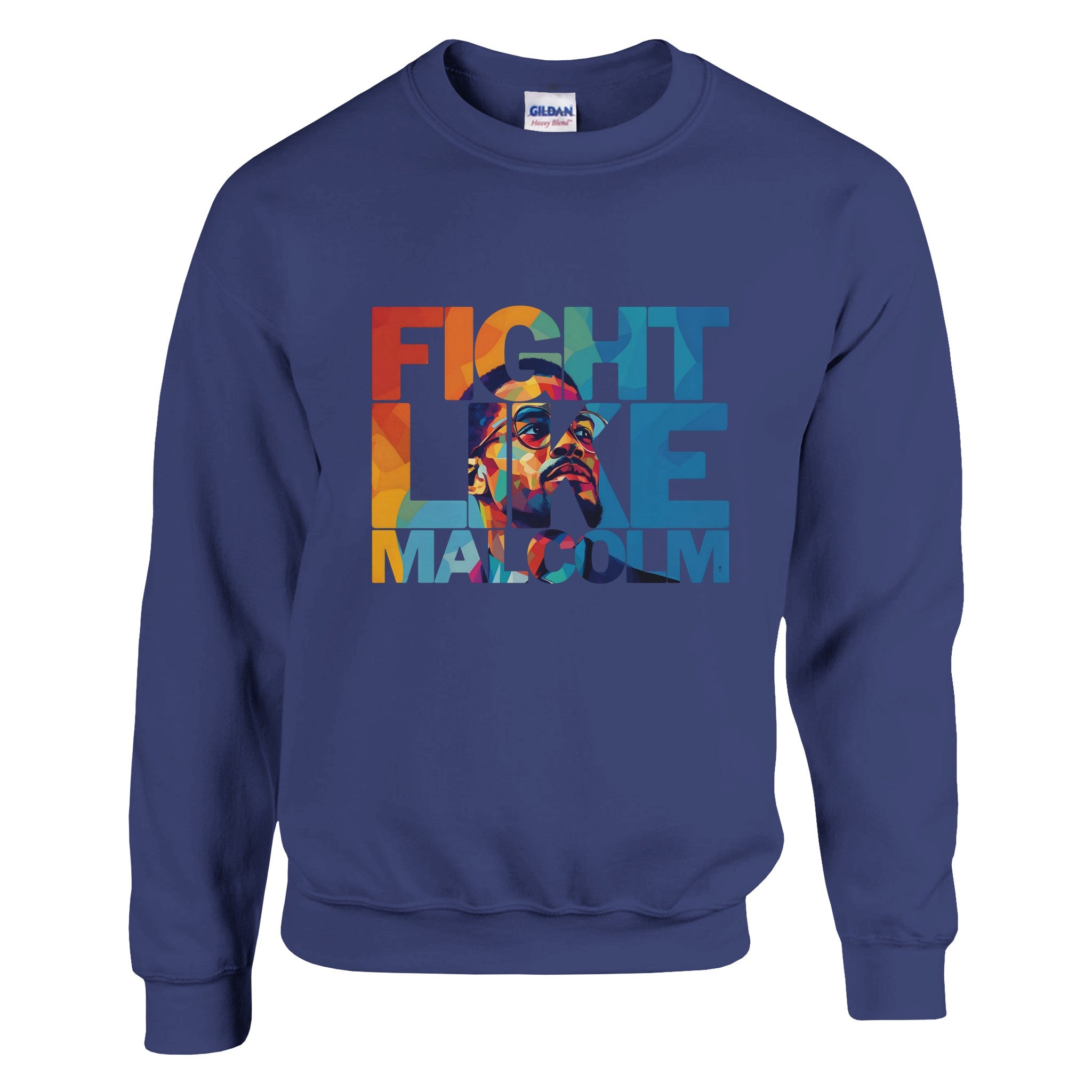 Fight Like Malcolm | Black History Icon Sweatshirt For Men & Women - Prideful Roots