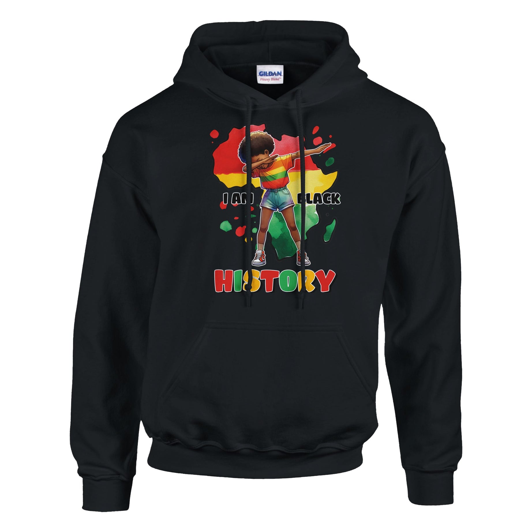 I Am Black History Afro Girl Hoodie For Men & Women - Prideful Roots