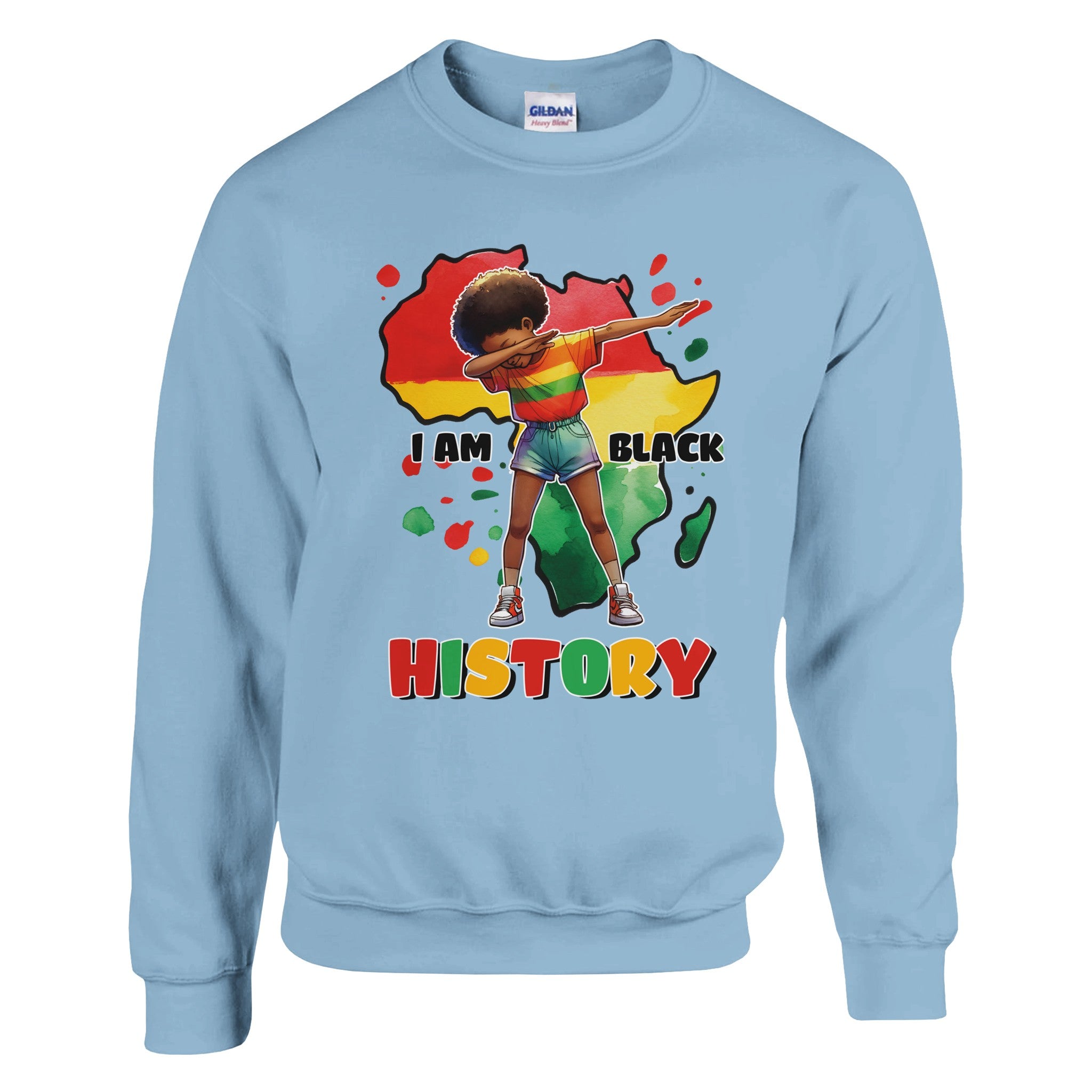 I Am Black History Afro Girl Sweatshirt For Men & Women - Prideful Roots