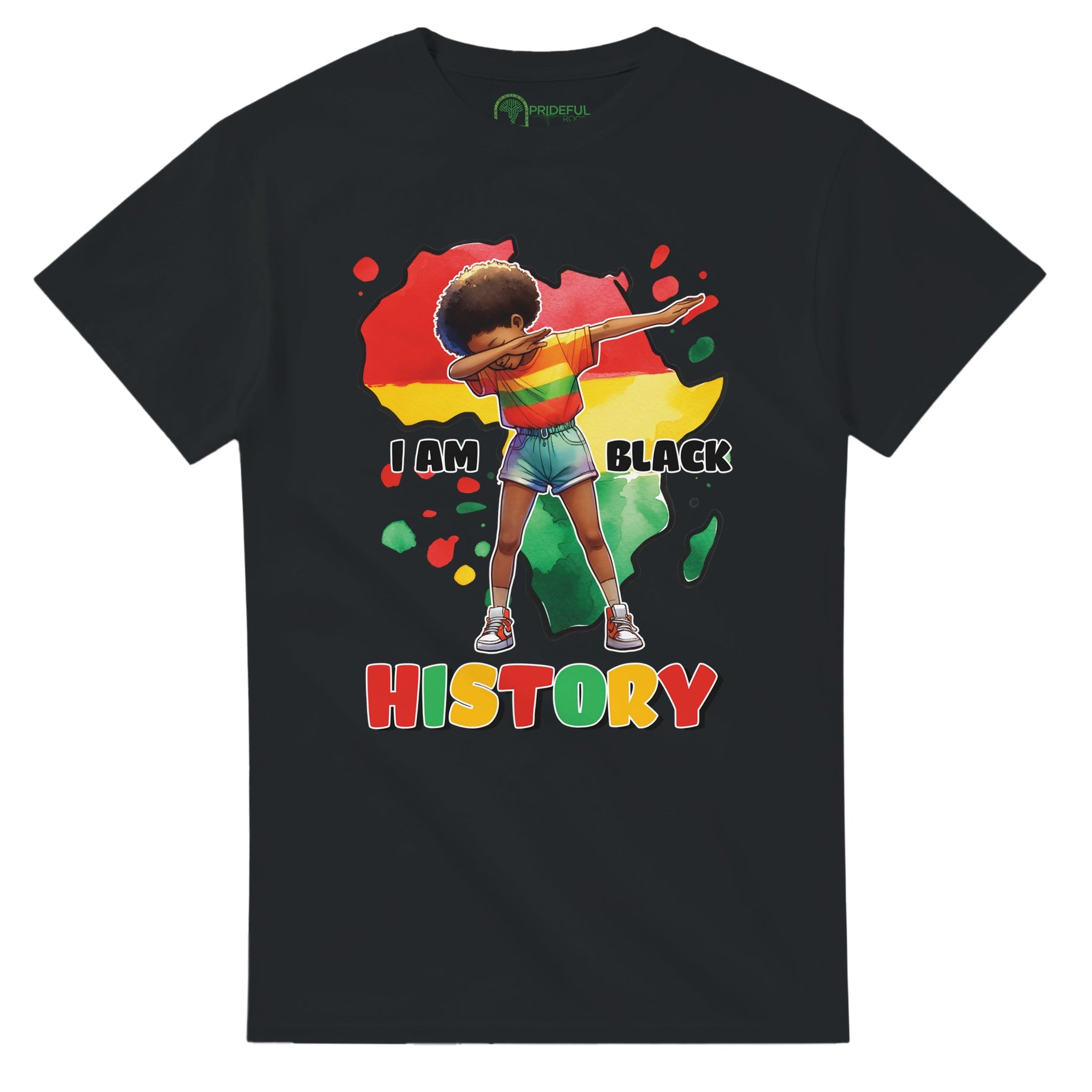 I Am Black History Afro Girl T-shirt For Men & Women - Prideful Roots